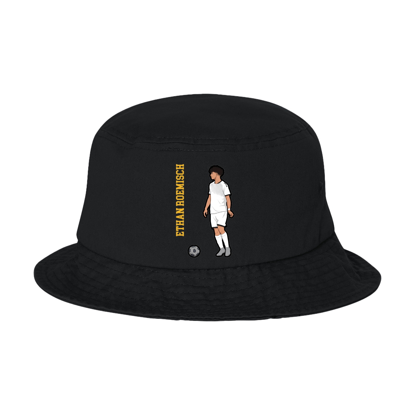 Bucket Cap — Name Vertical in Black