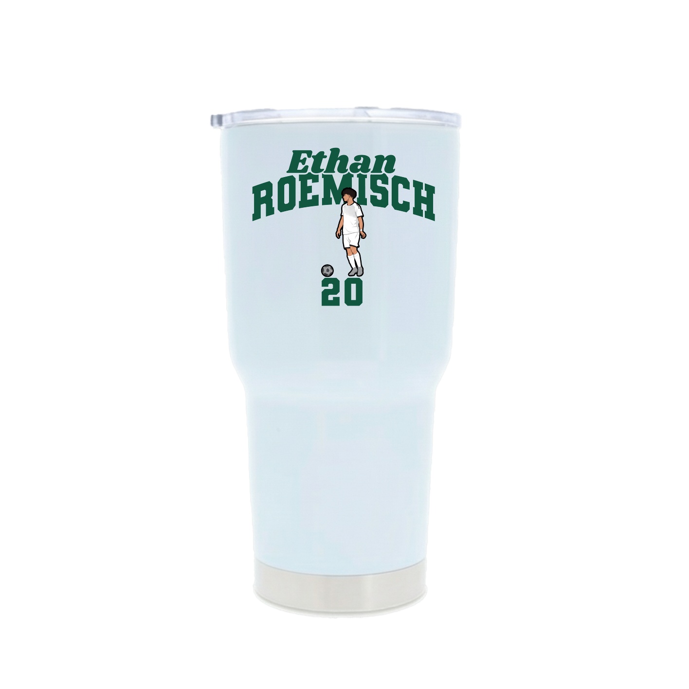 30oz Stainless Steel Tumbler — Signature Arch in White