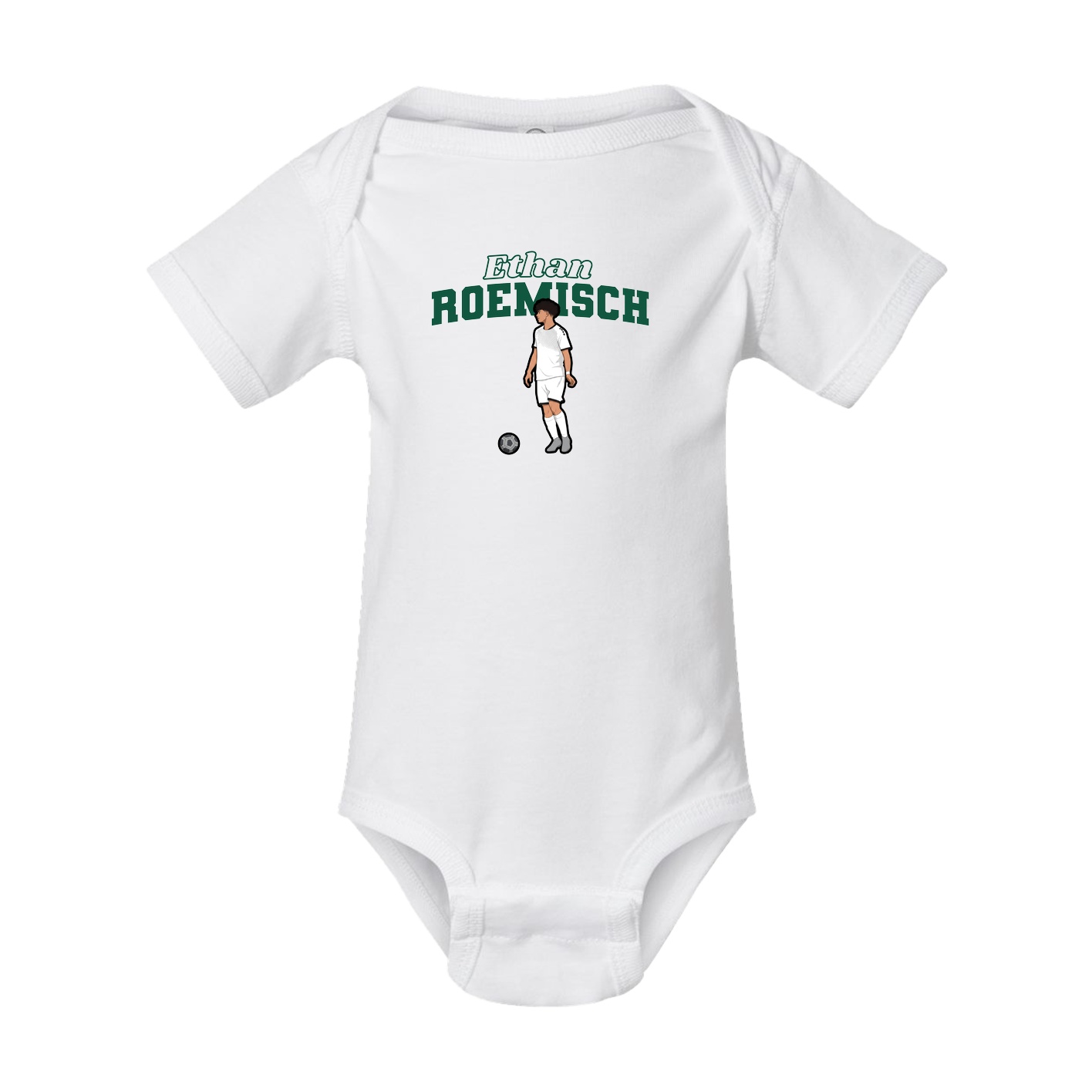 Baby Onesie — Name Arch in White