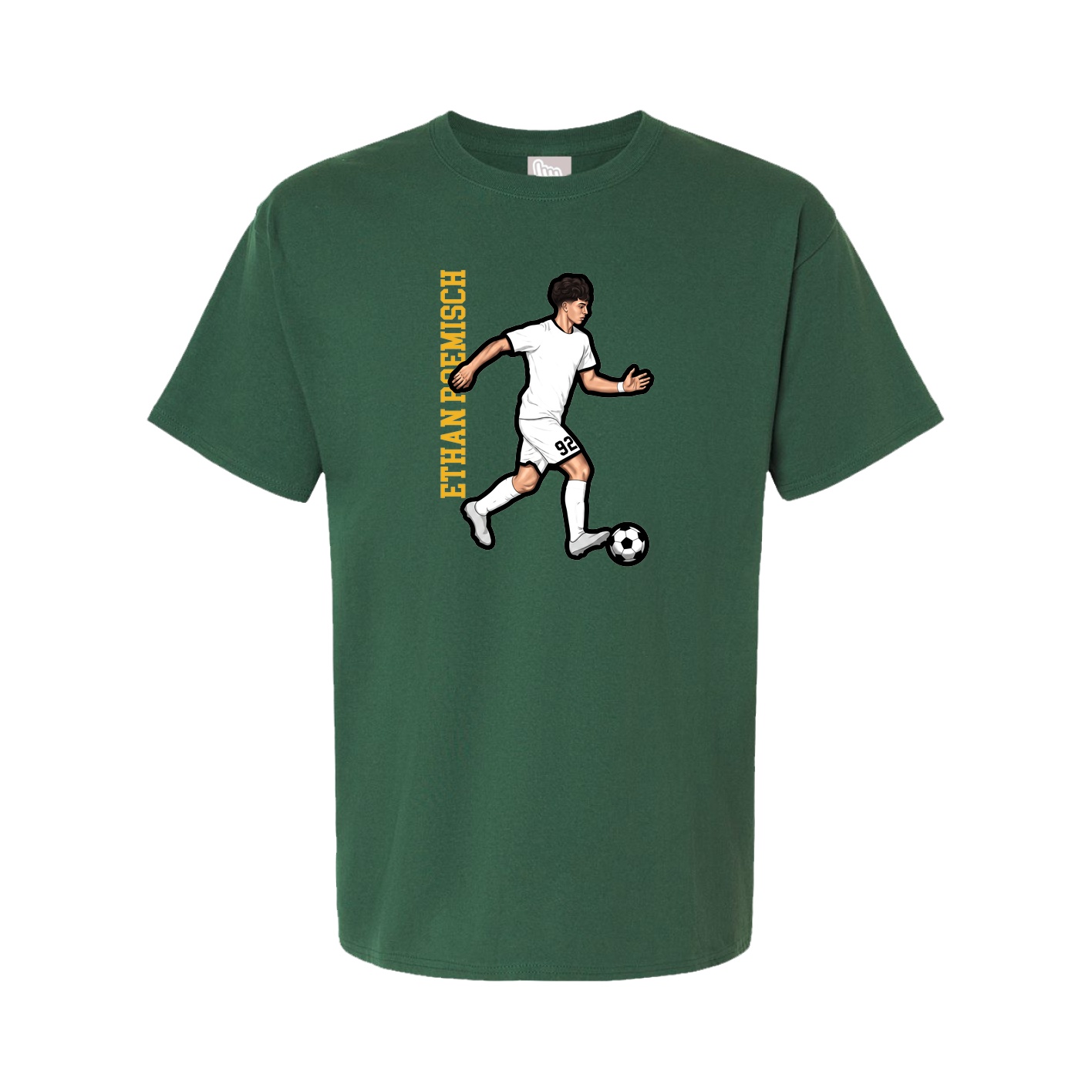 Youth Tee — Name Vertical in Green