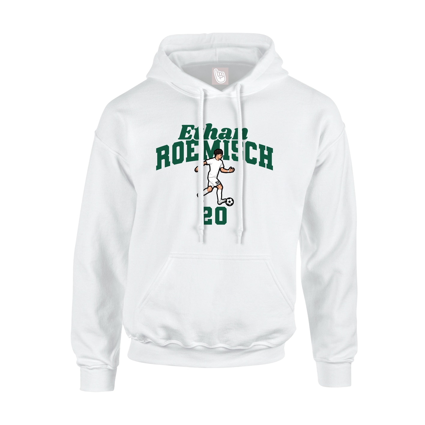 Hoodie — Signature Arch in White