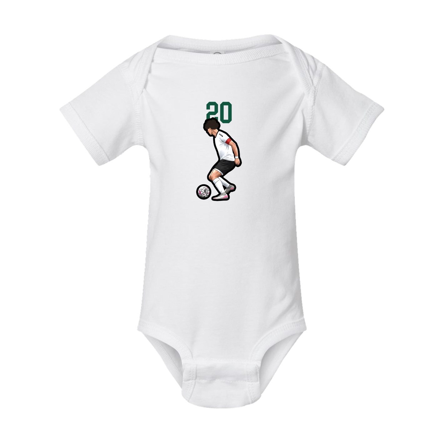 Baby Onesie — Number Top in White