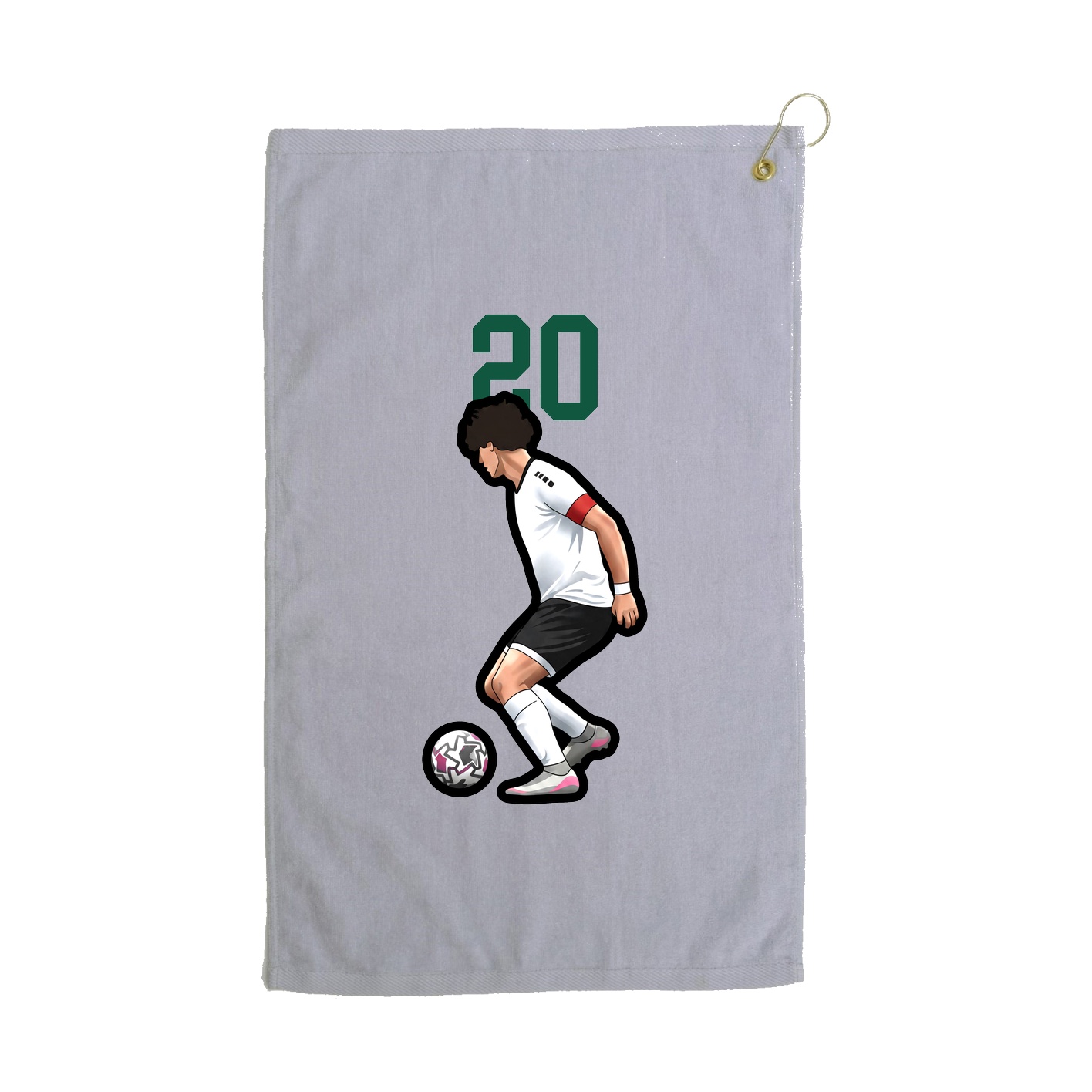 Golf Towel — Number Top in Grey