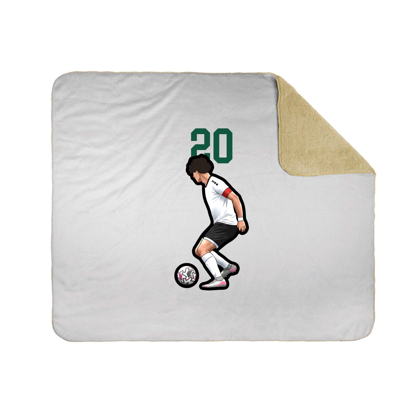 Throw Blanket — Number Top in White