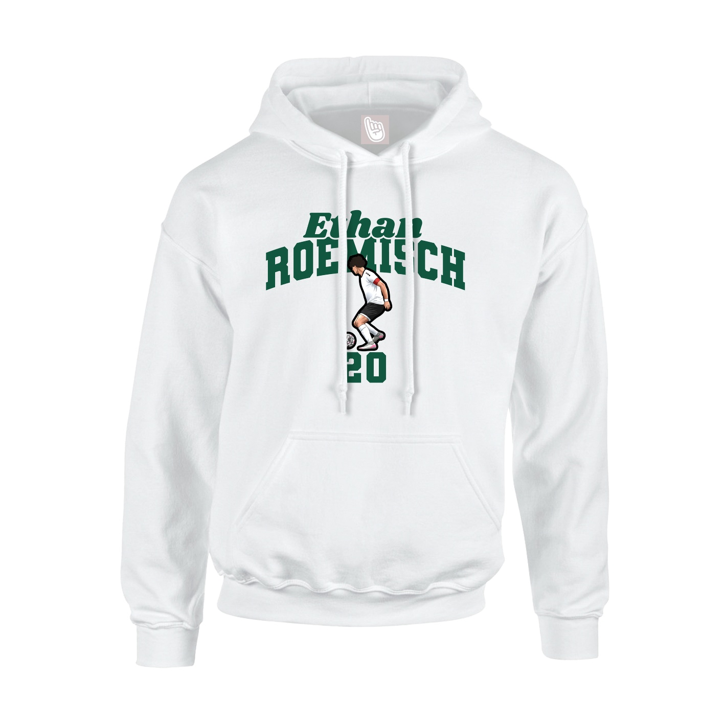 Hoodie — Signature Arch in White