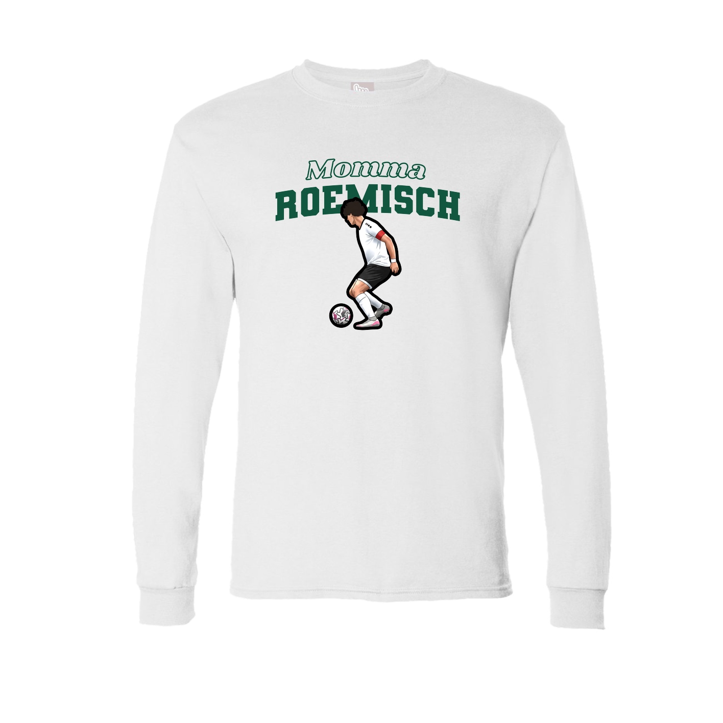 Long Sleeve Tee — Mothers Day Block in White