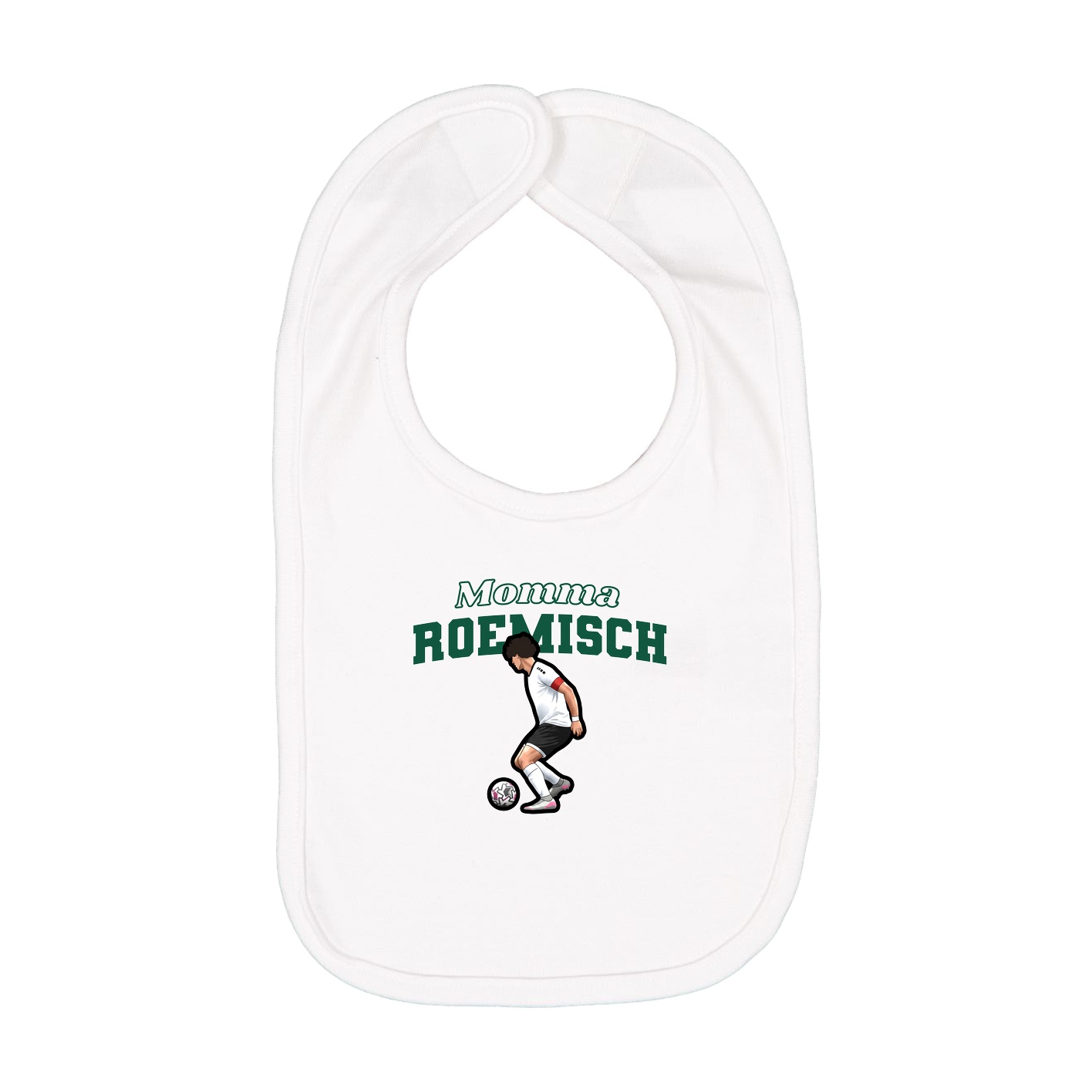 Infant Bib — Mothers Day Block in White