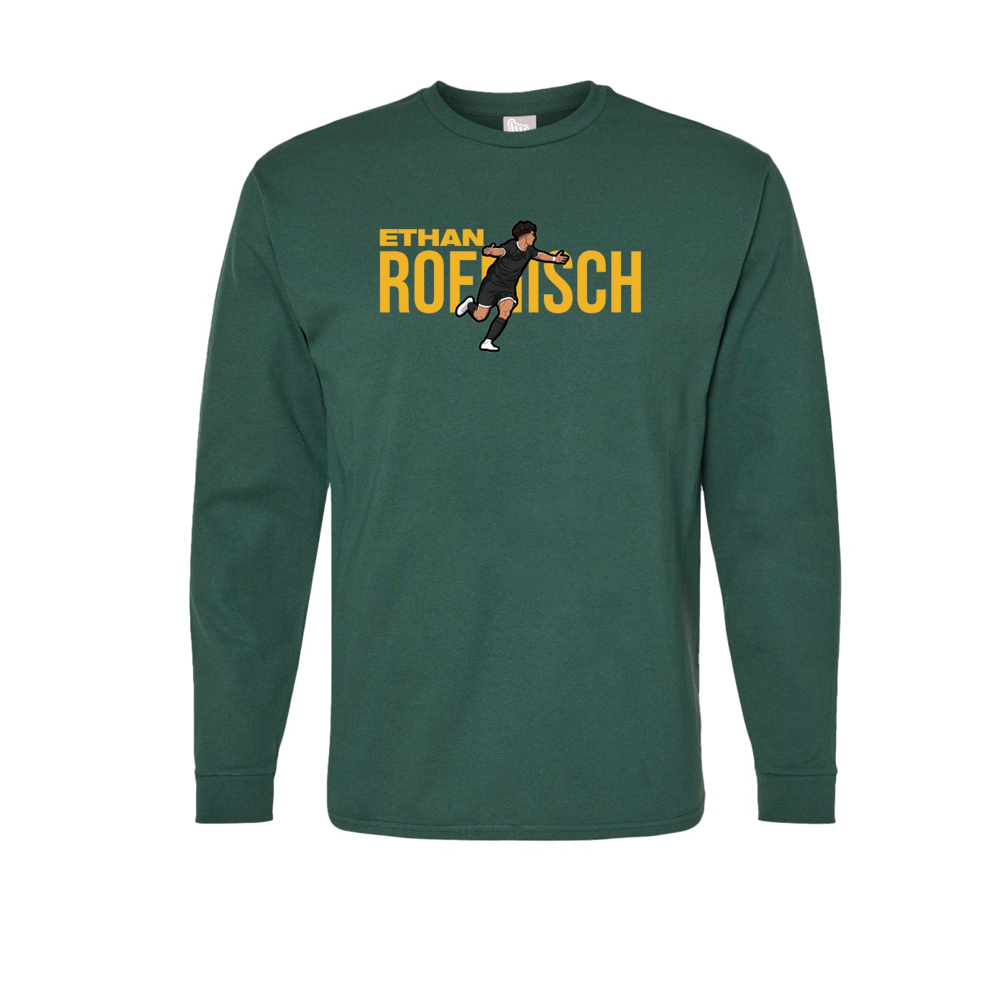 Long Sleeve Tee — Player Name in Green