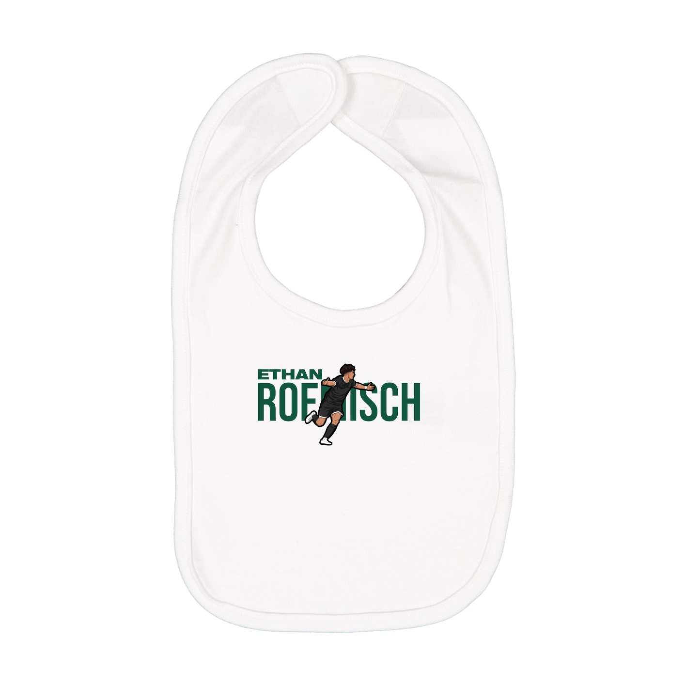 Infant Bib — Player Name in White