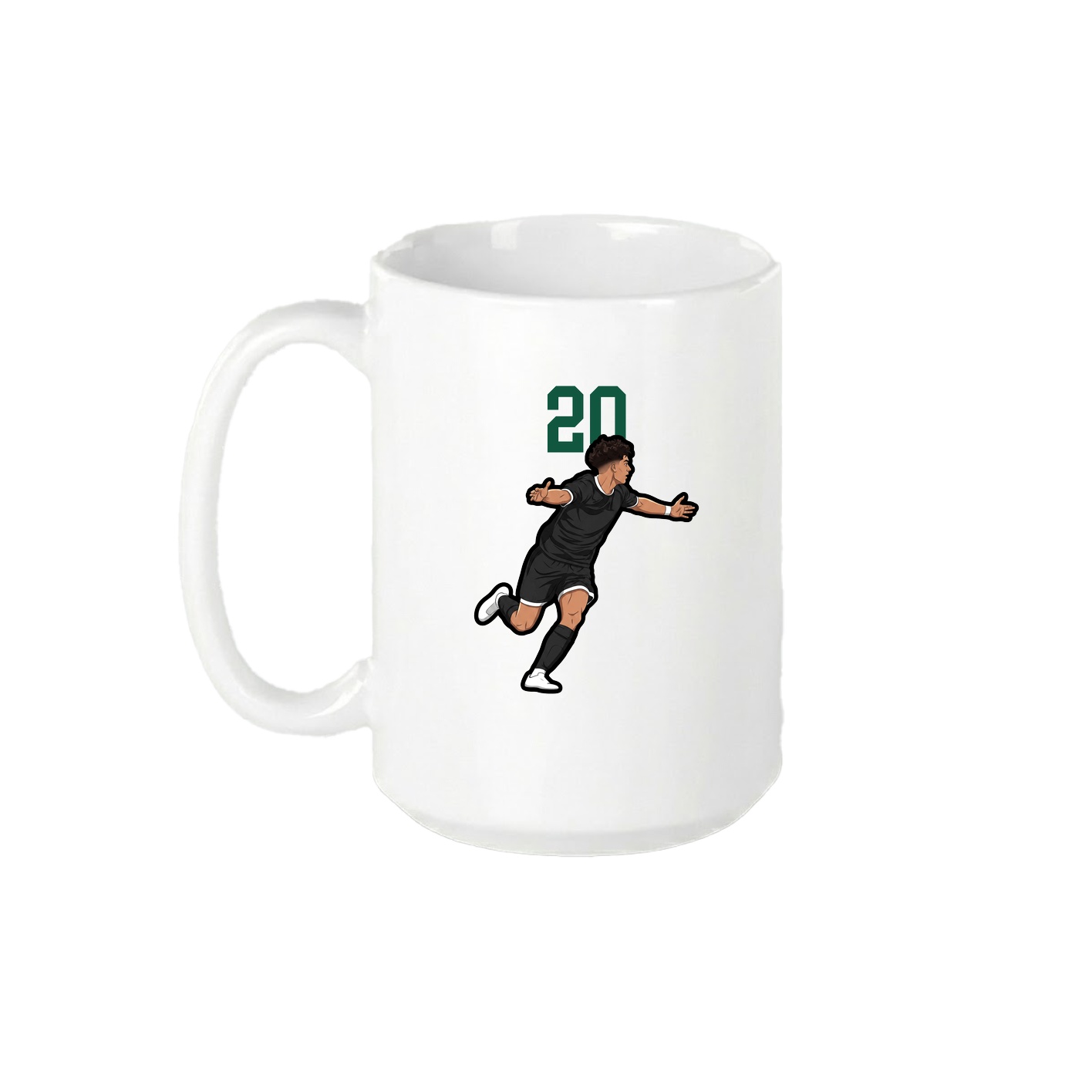 15oz Coffee Mug — Number Top in White