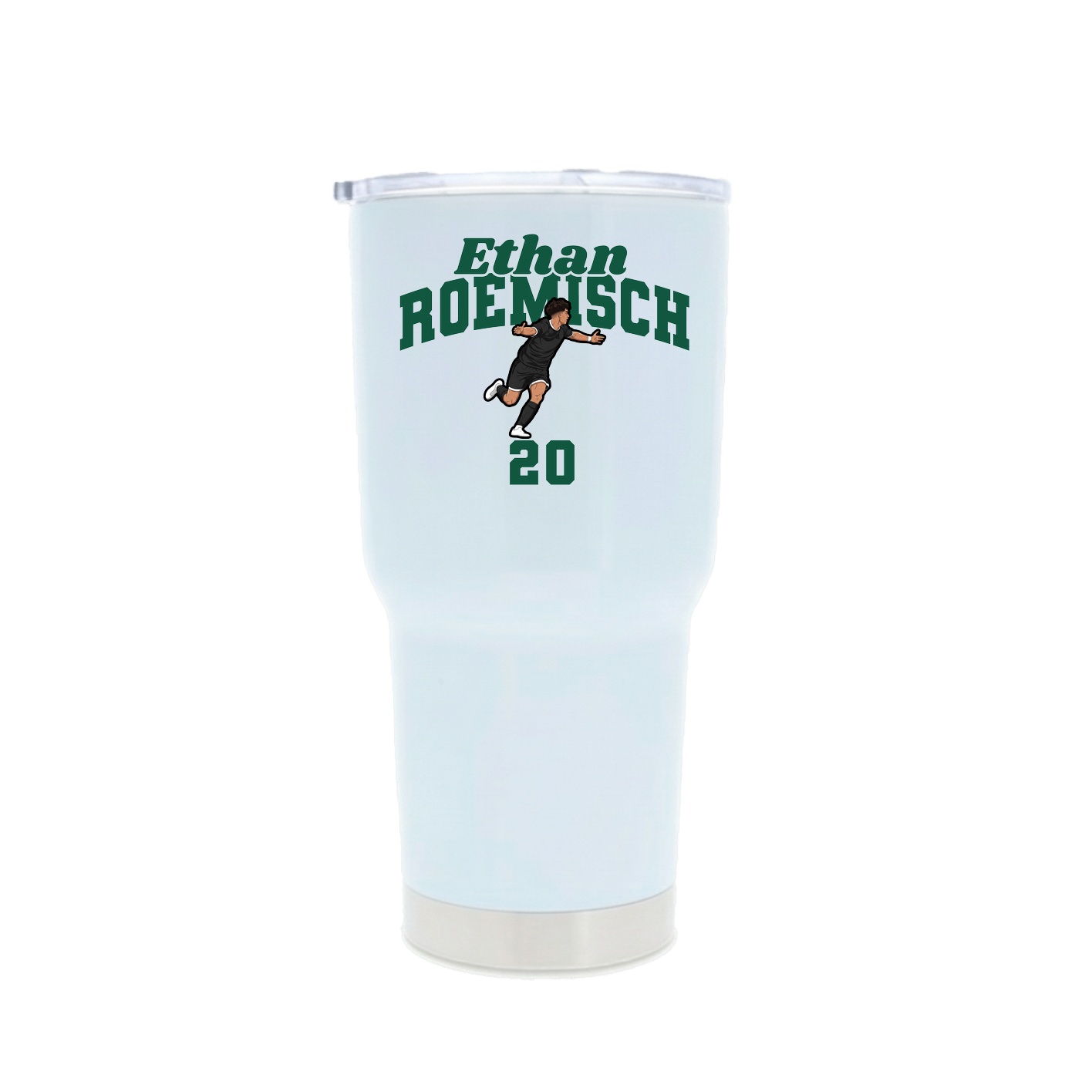 30oz Stainless Steel Tumbler — Signature Arch in White