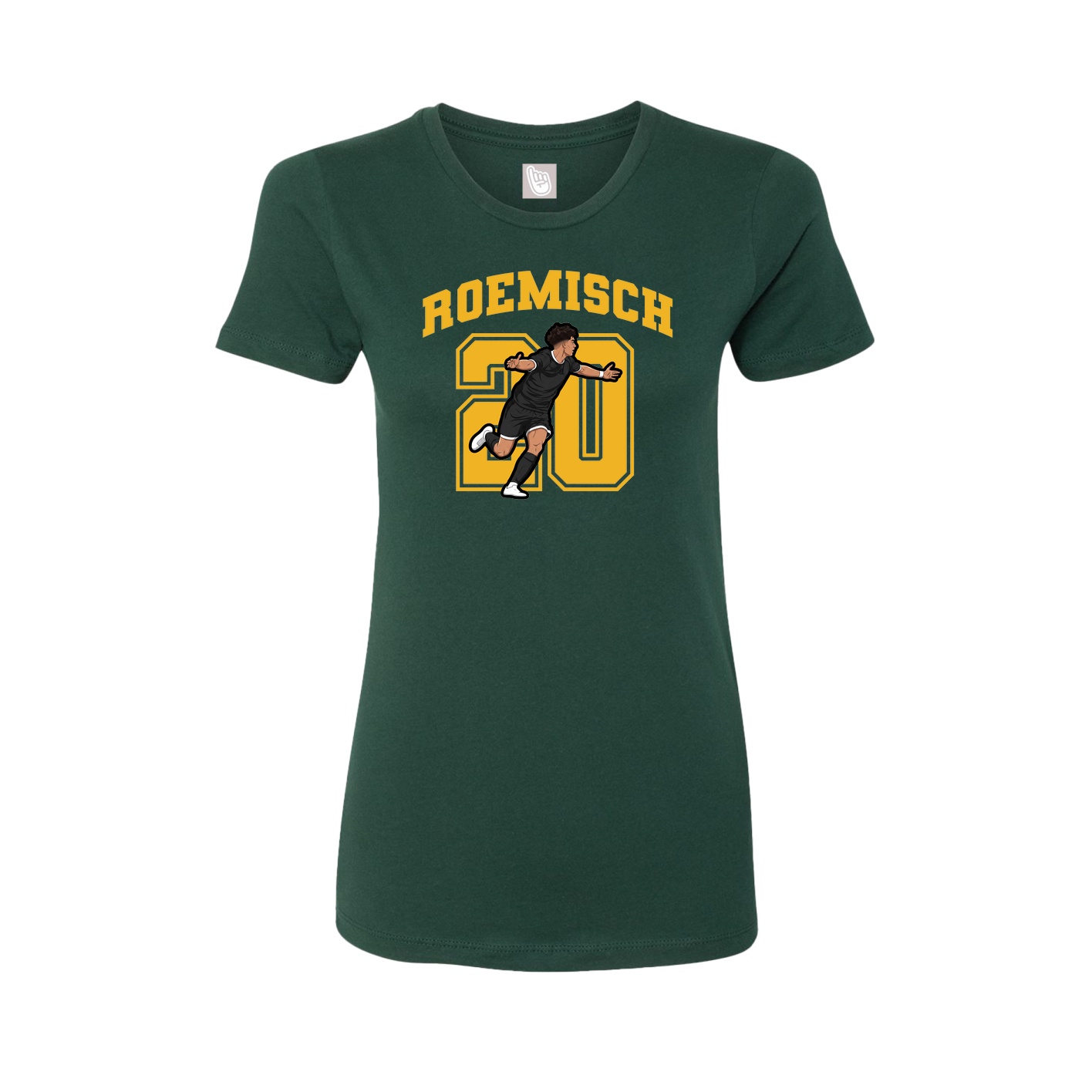 Fitted Women's Tee — Number in Green