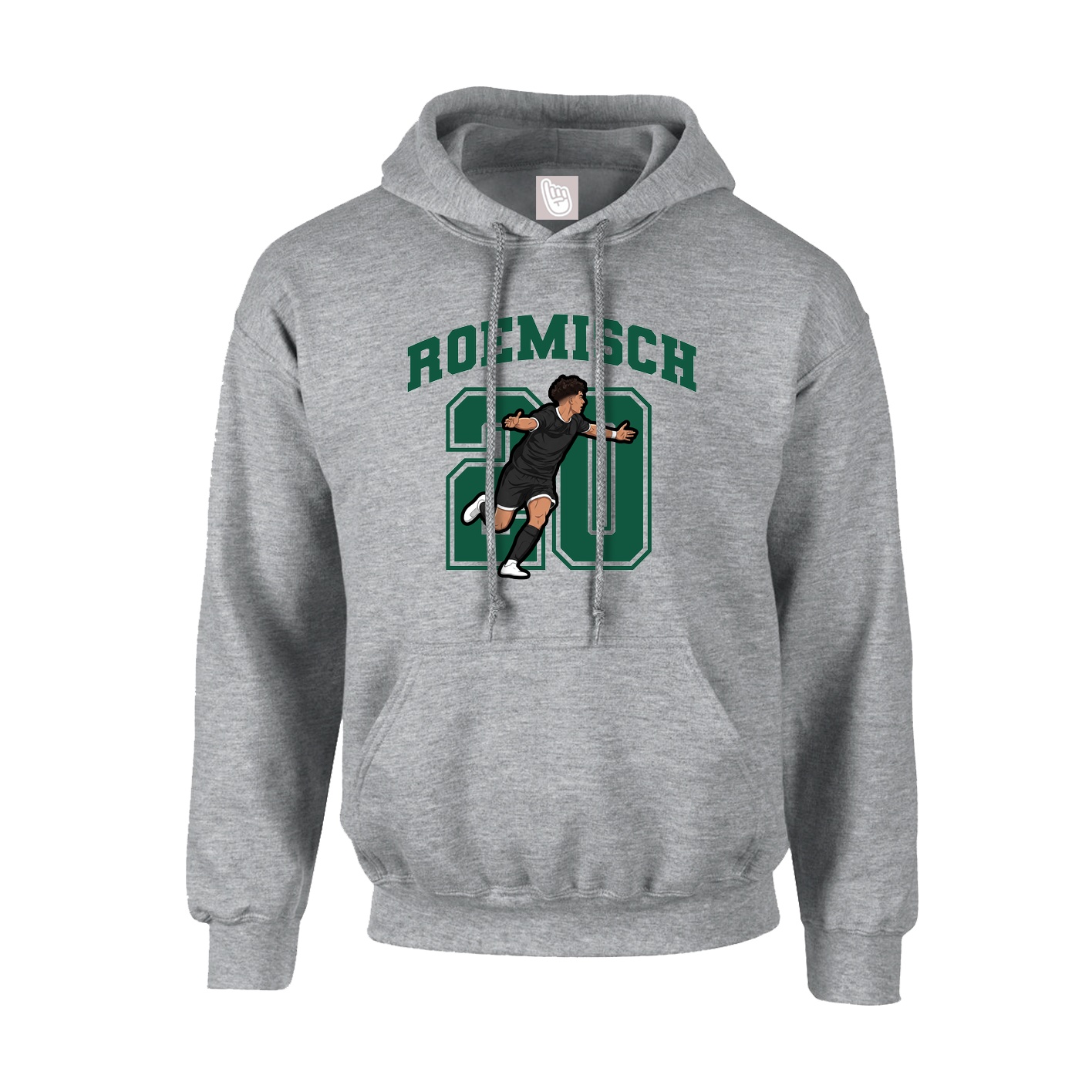 Hoodie — Number in Grey