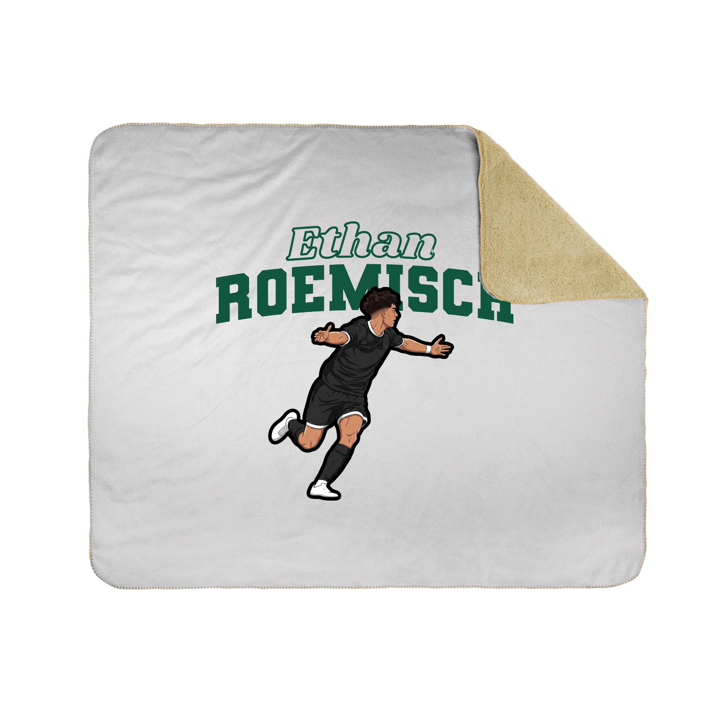 Throw Blanket — Name Arch in White