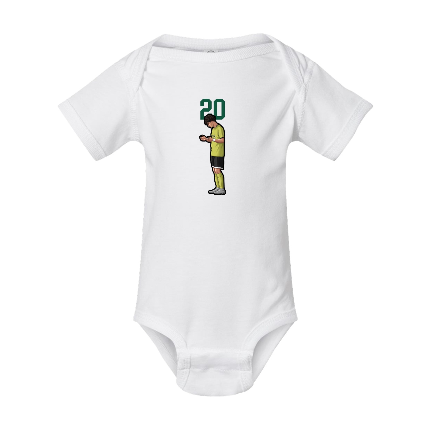 Baby Onesie — Number Top in White