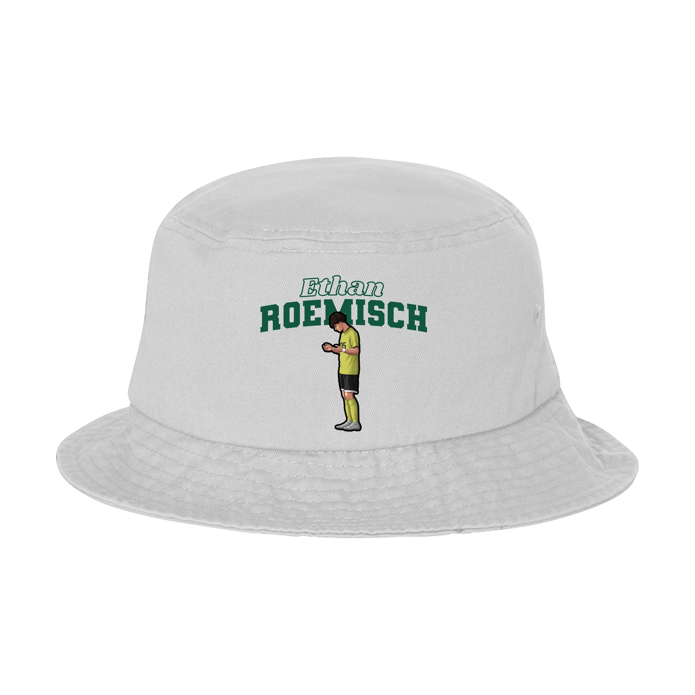 Bucket Cap — Name Arch in White