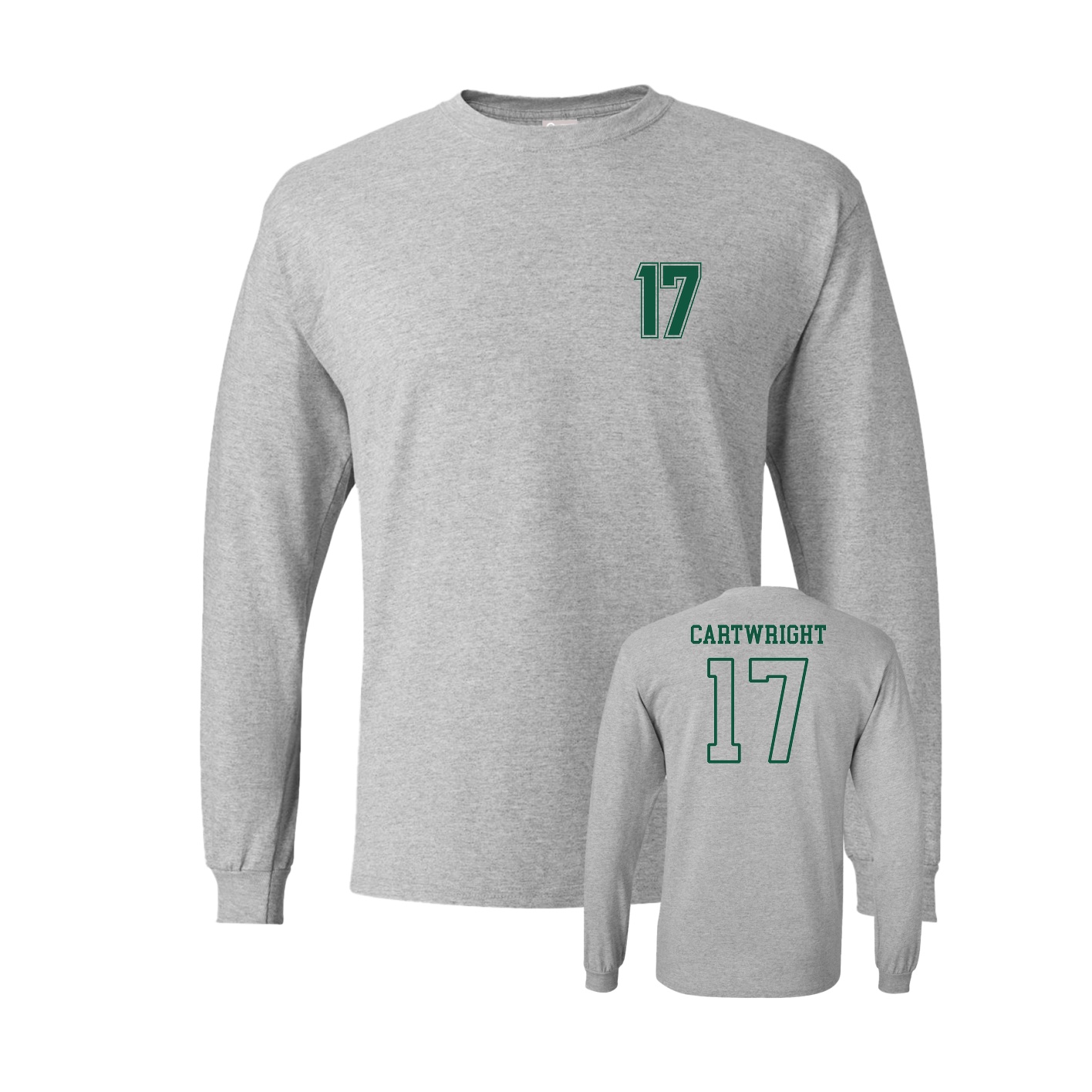 Long Sleeve Tee — Chest Back in Grey