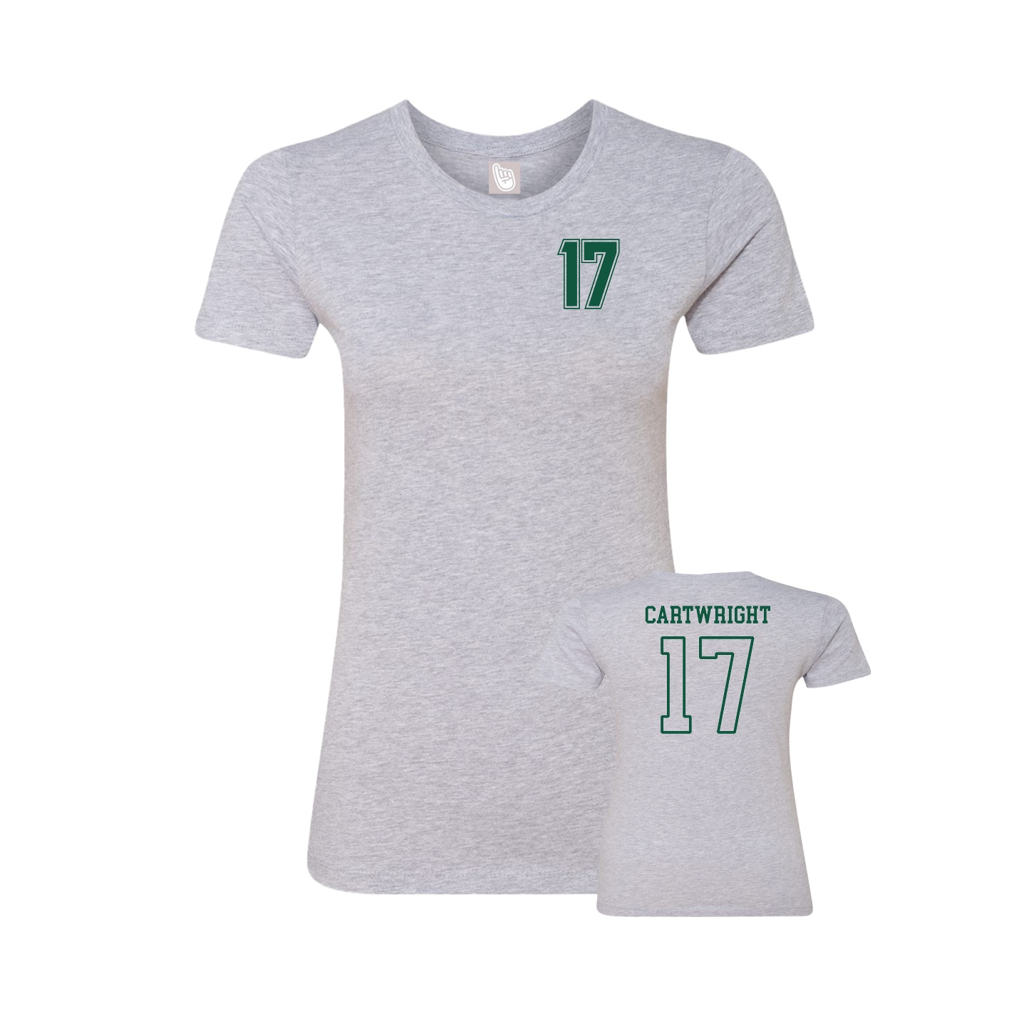 Womens Tee — Chest Back in Grey