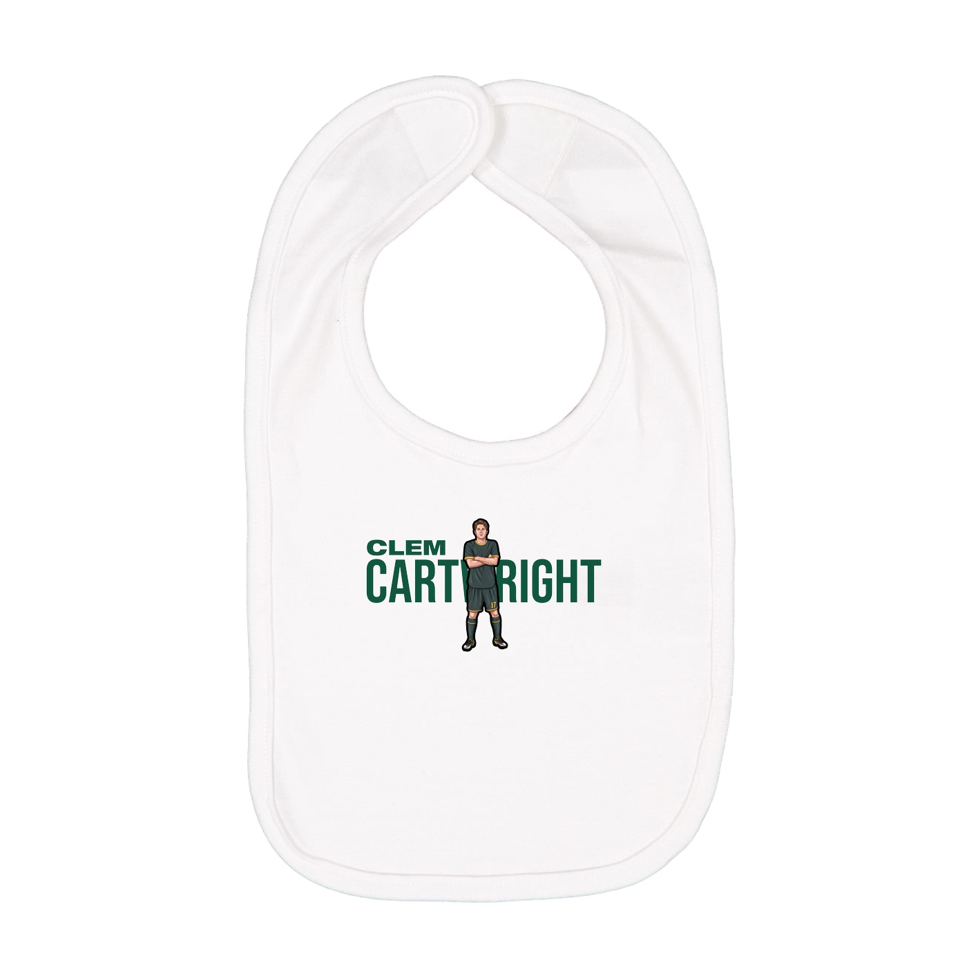 Infant Bib — Player Name in White