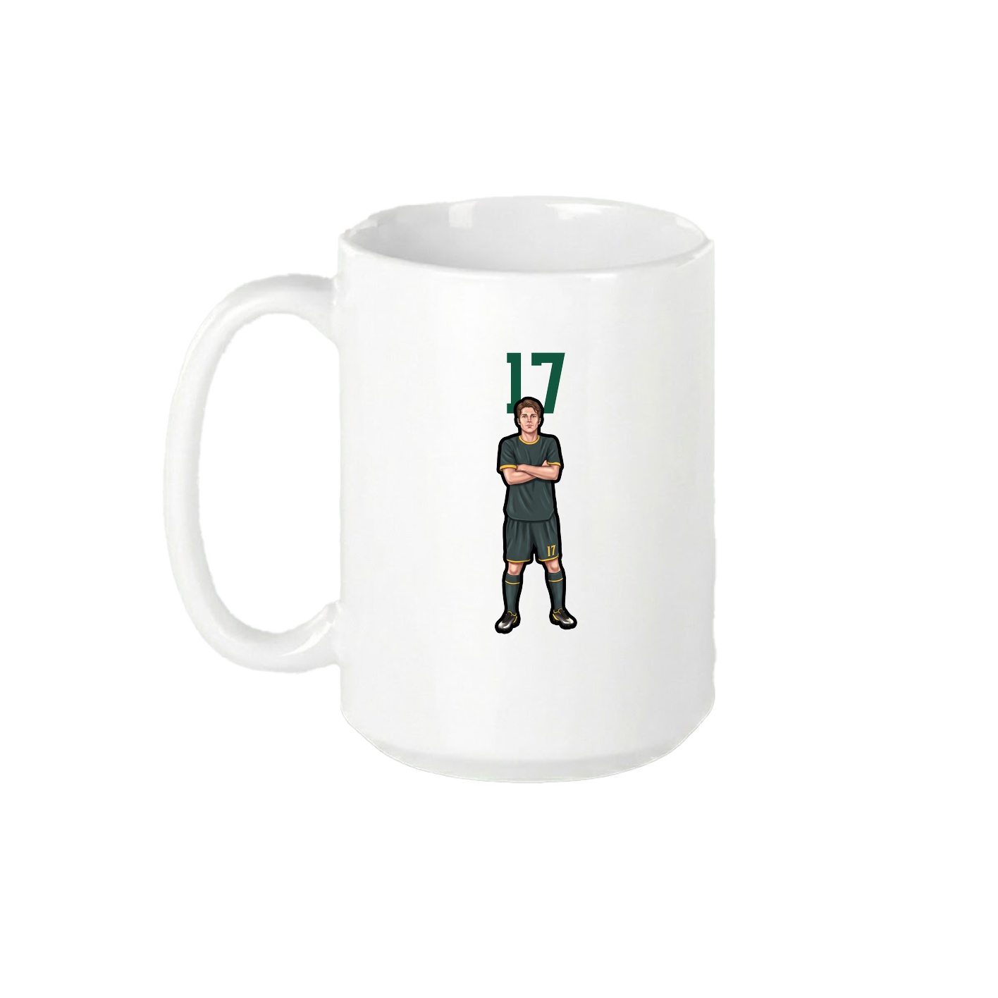 15oz Coffee Mug — Number Top in White