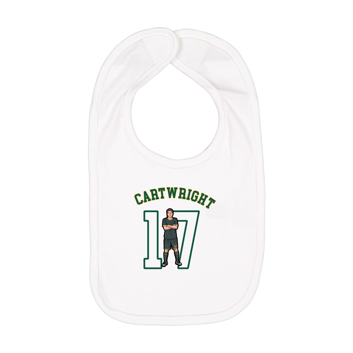 Infant Bib — Shirsey Arch in White