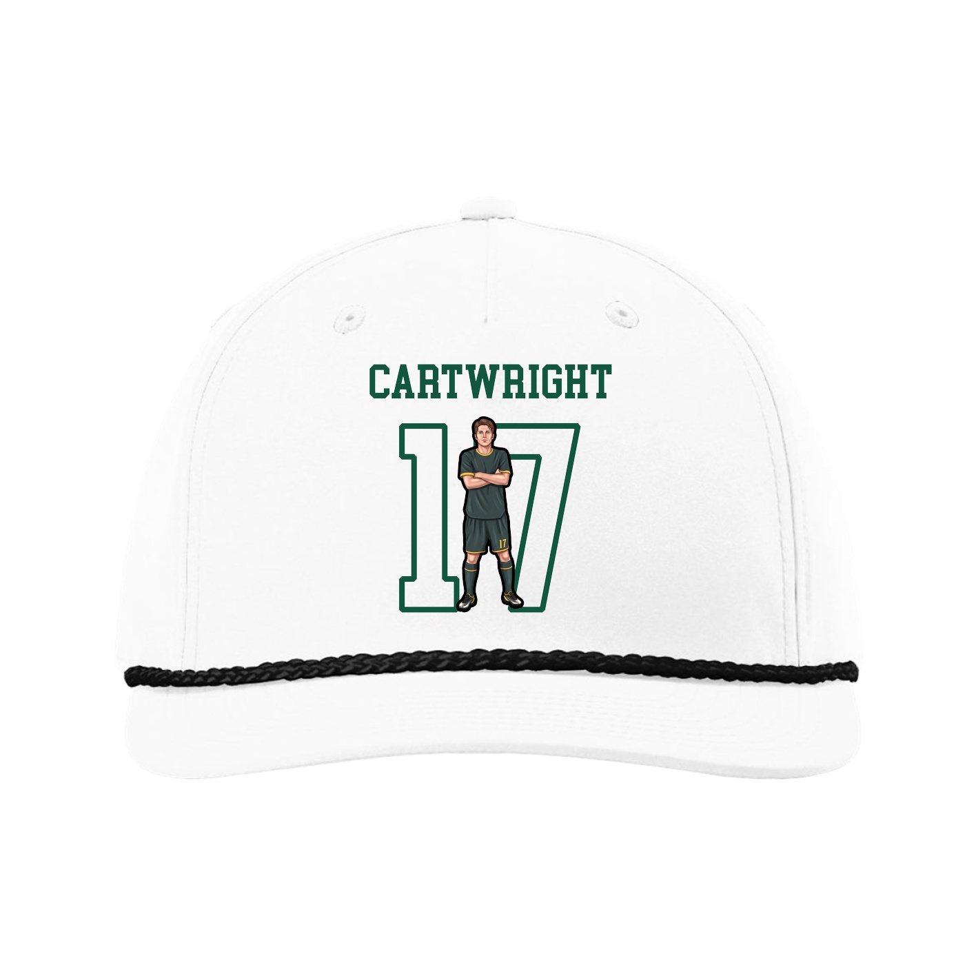 Five-Panel Classic Rope Cap — Shirsey in White