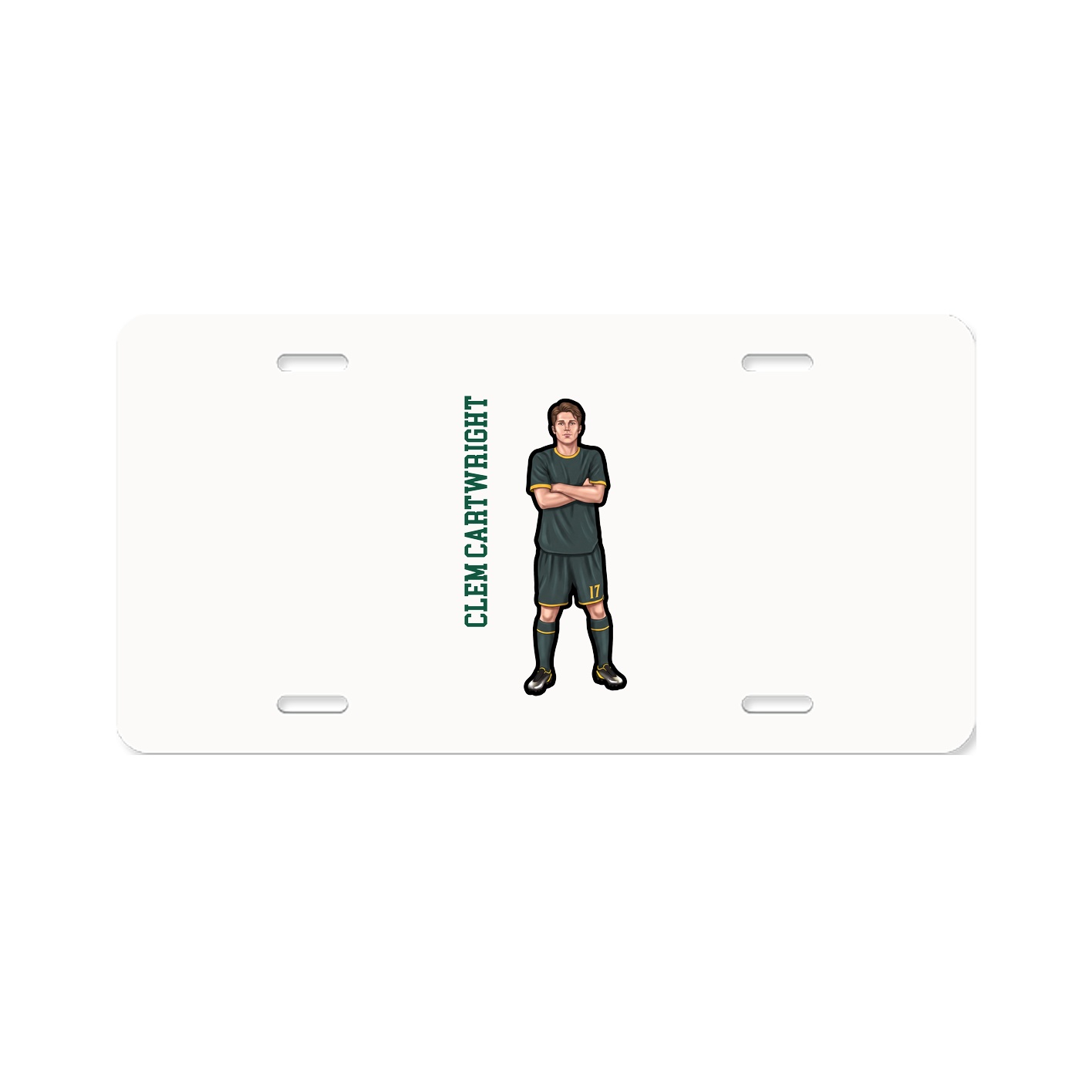 License Plate — Name Vertical in Classic