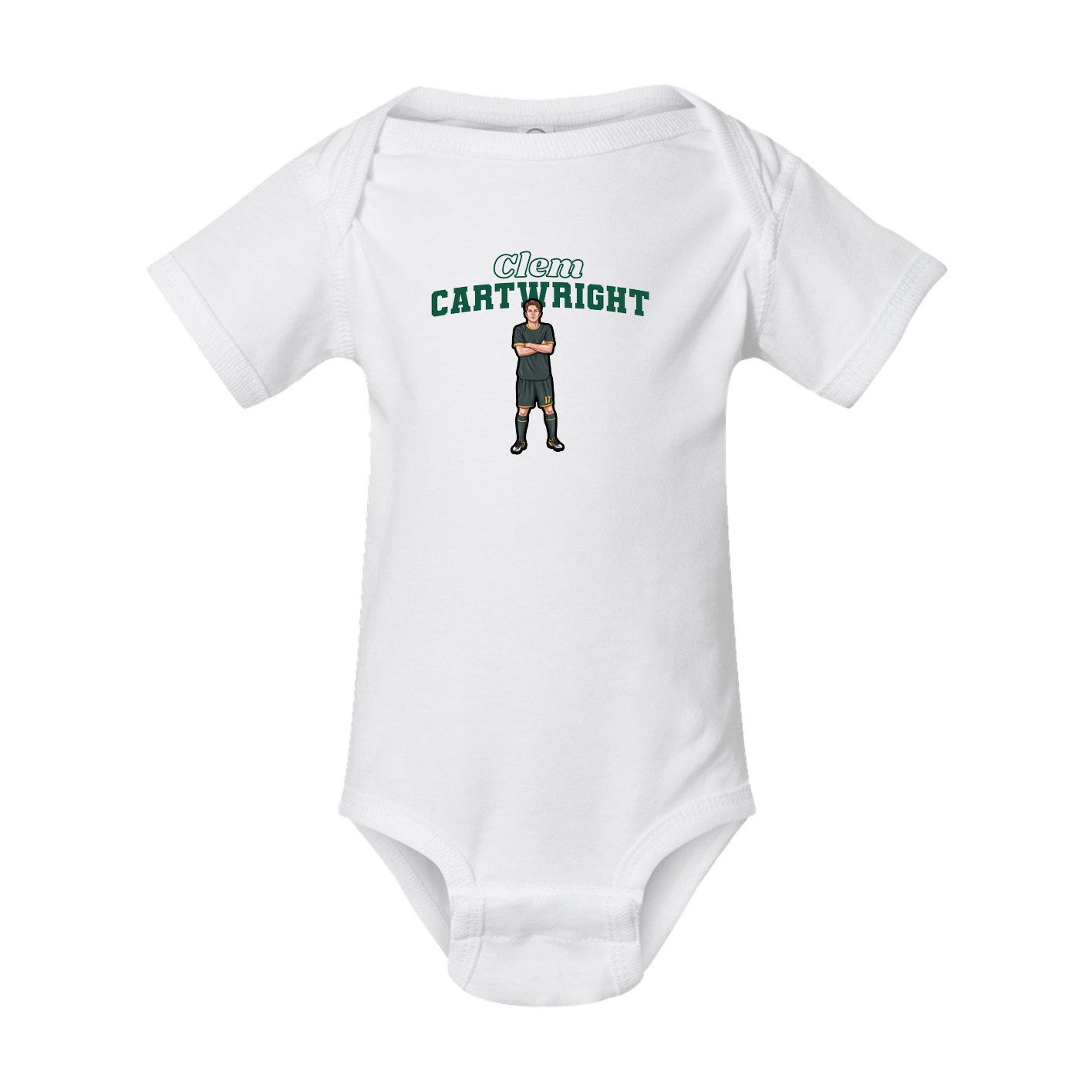 Baby Onesie — Name Arch in White
