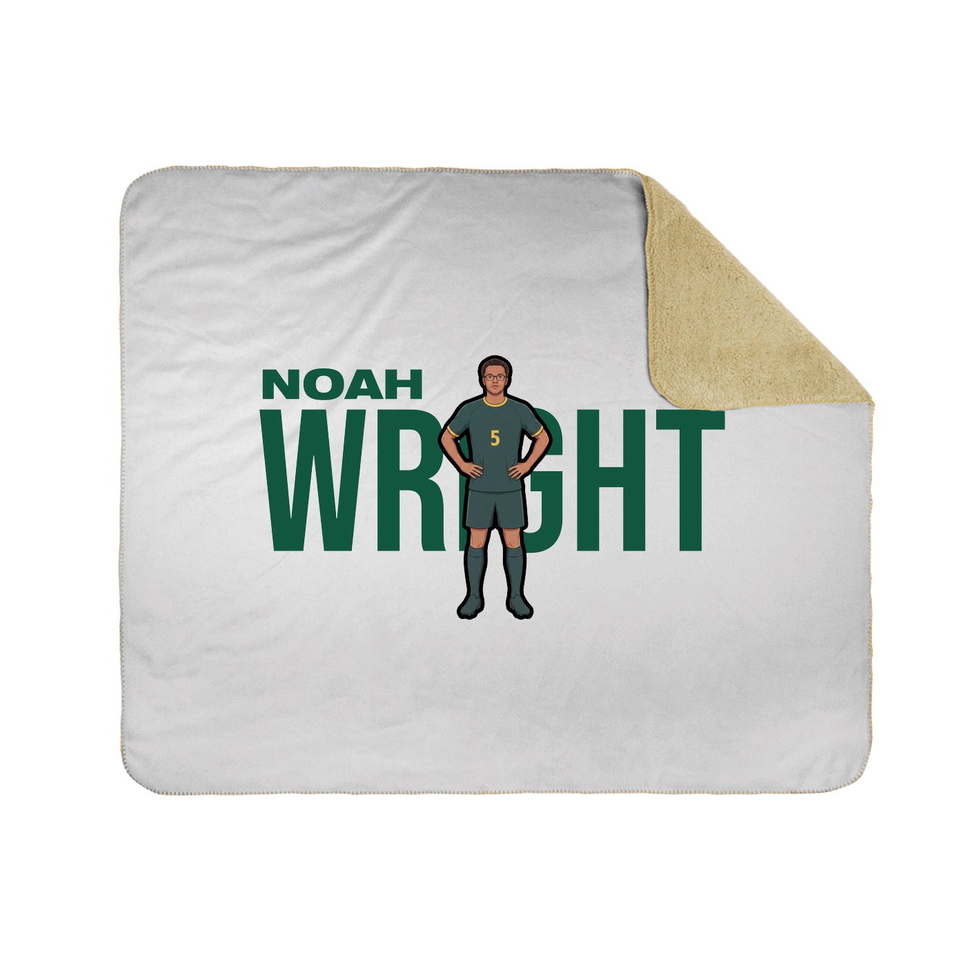 Throw Blanket — Player Name in White