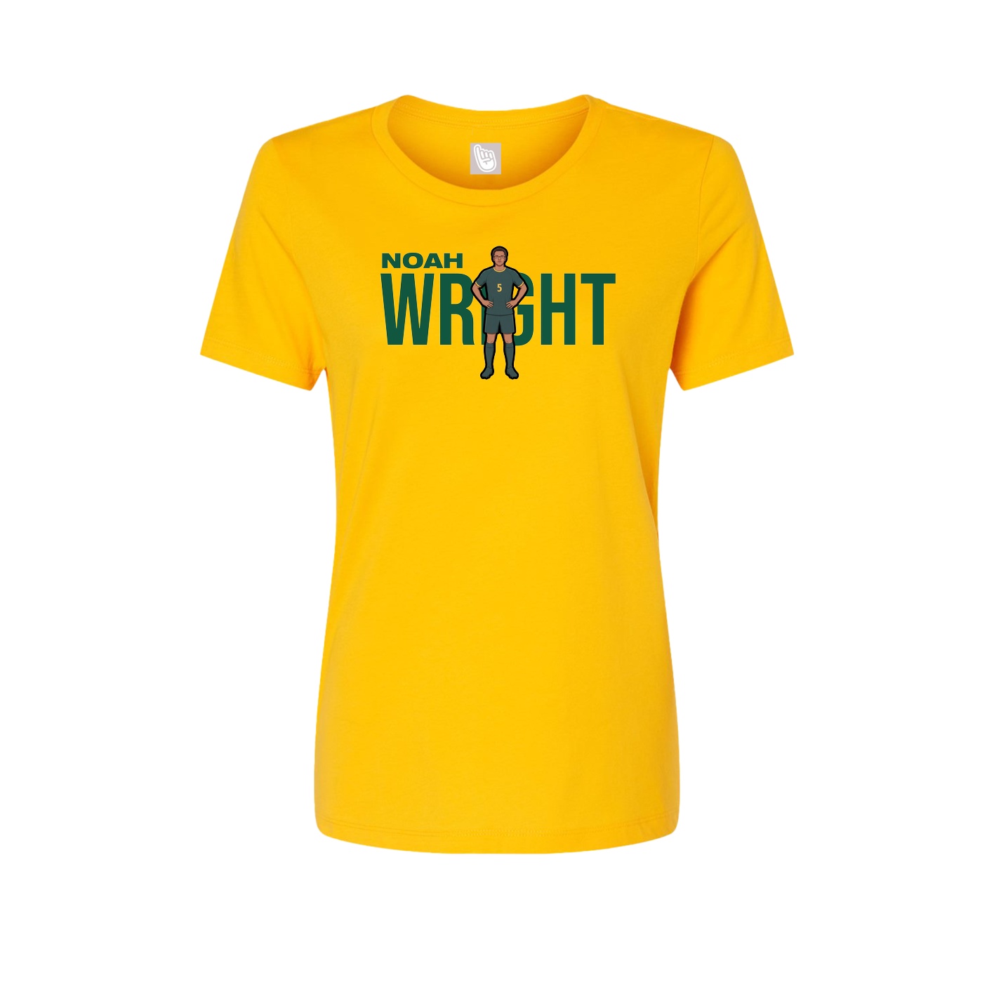 Fitted Women's Tee — Player Name in Gold