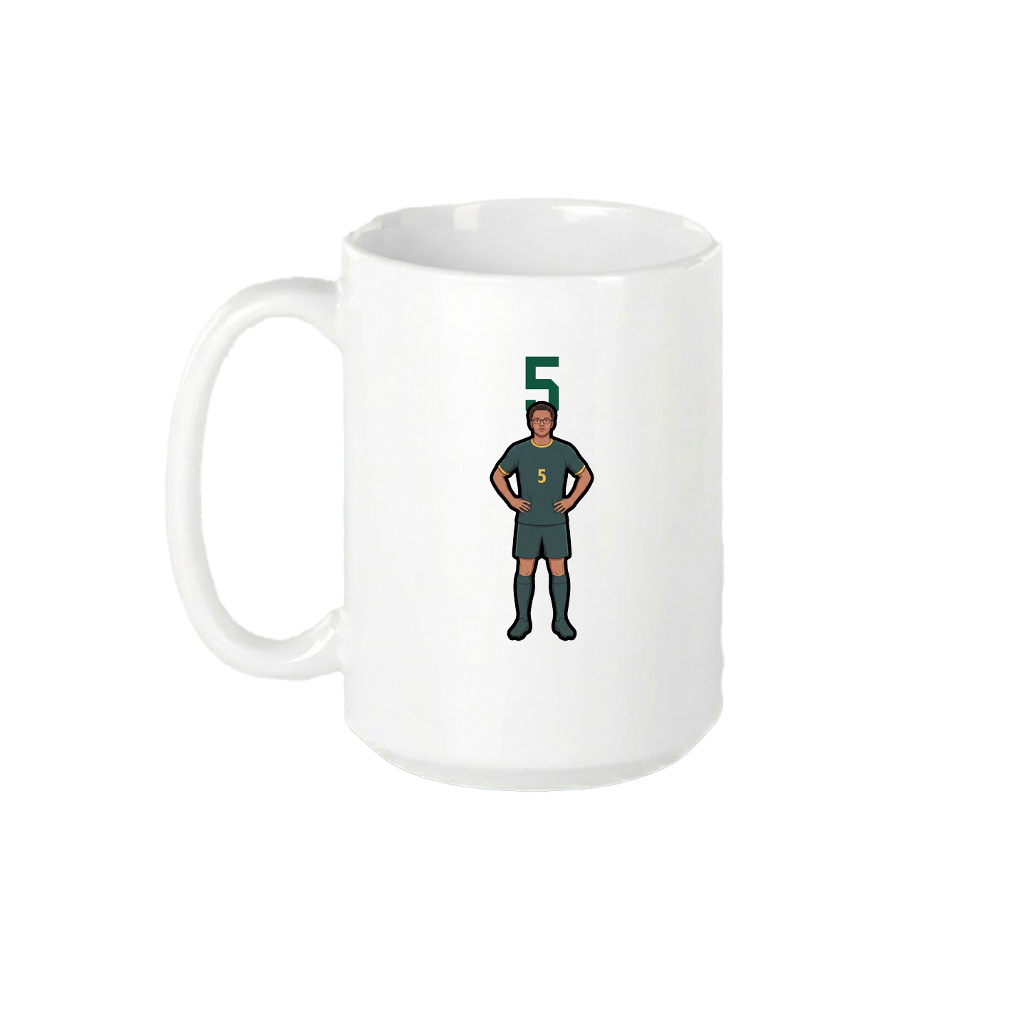 15oz Coffee Mug — Number Top in White