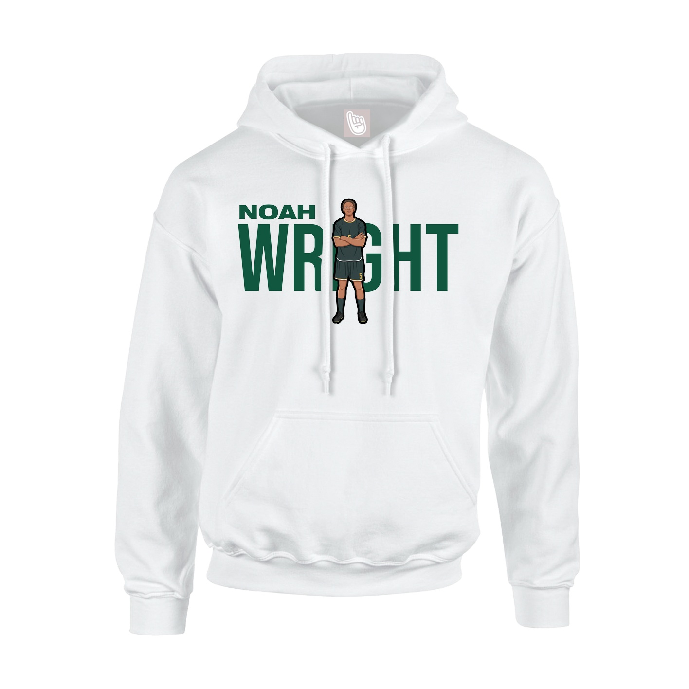 Youth Hoodie — Player Name in White