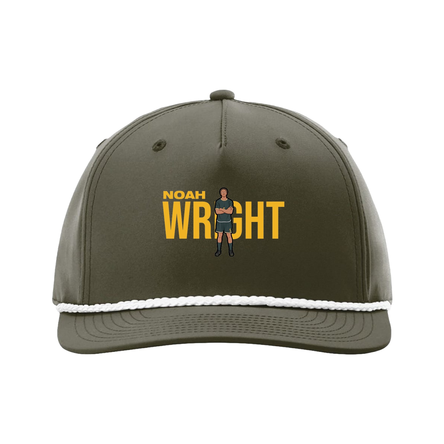Five-Panel Classic Rope Cap — Player Name in Green