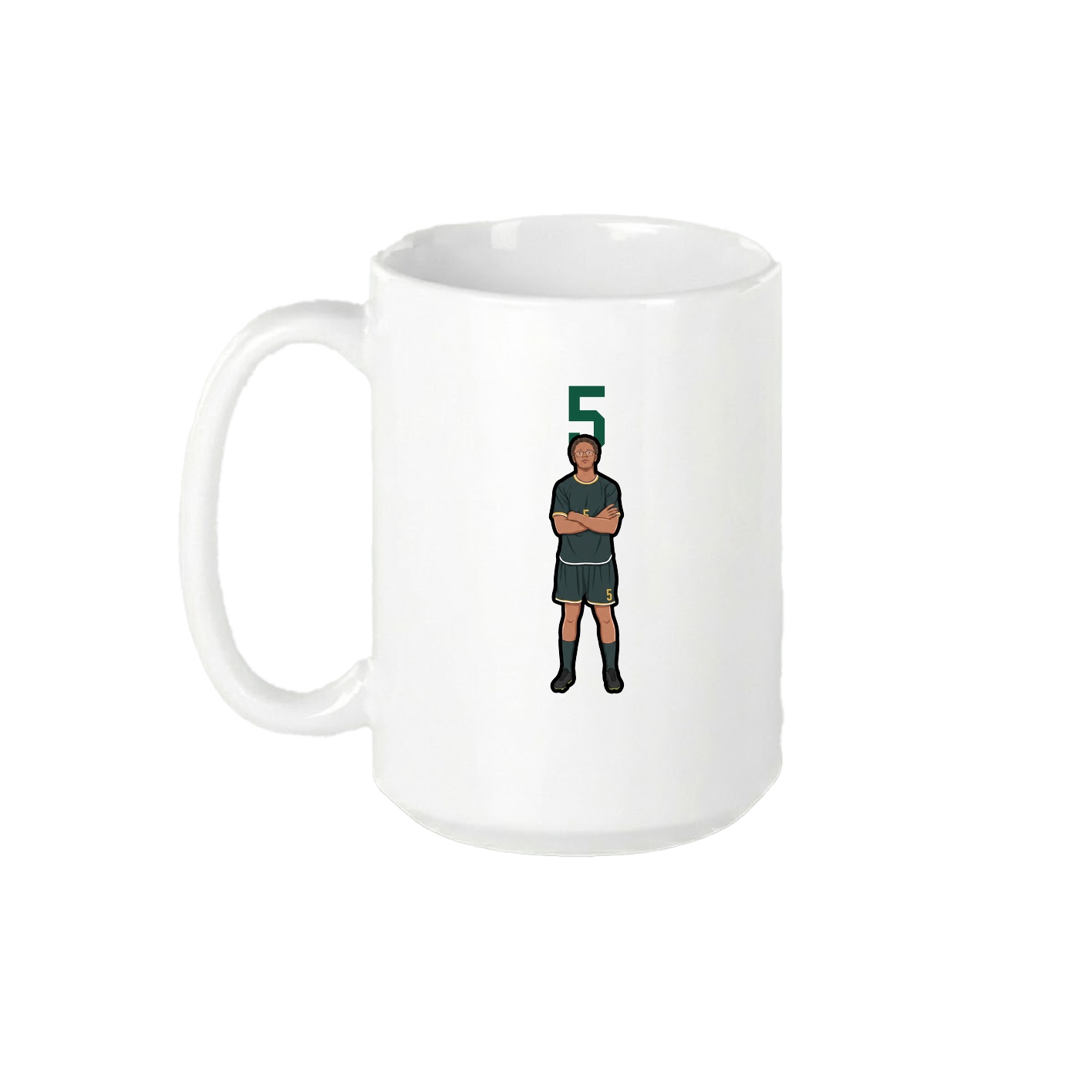 15oz Coffee Mug — Number Top in White