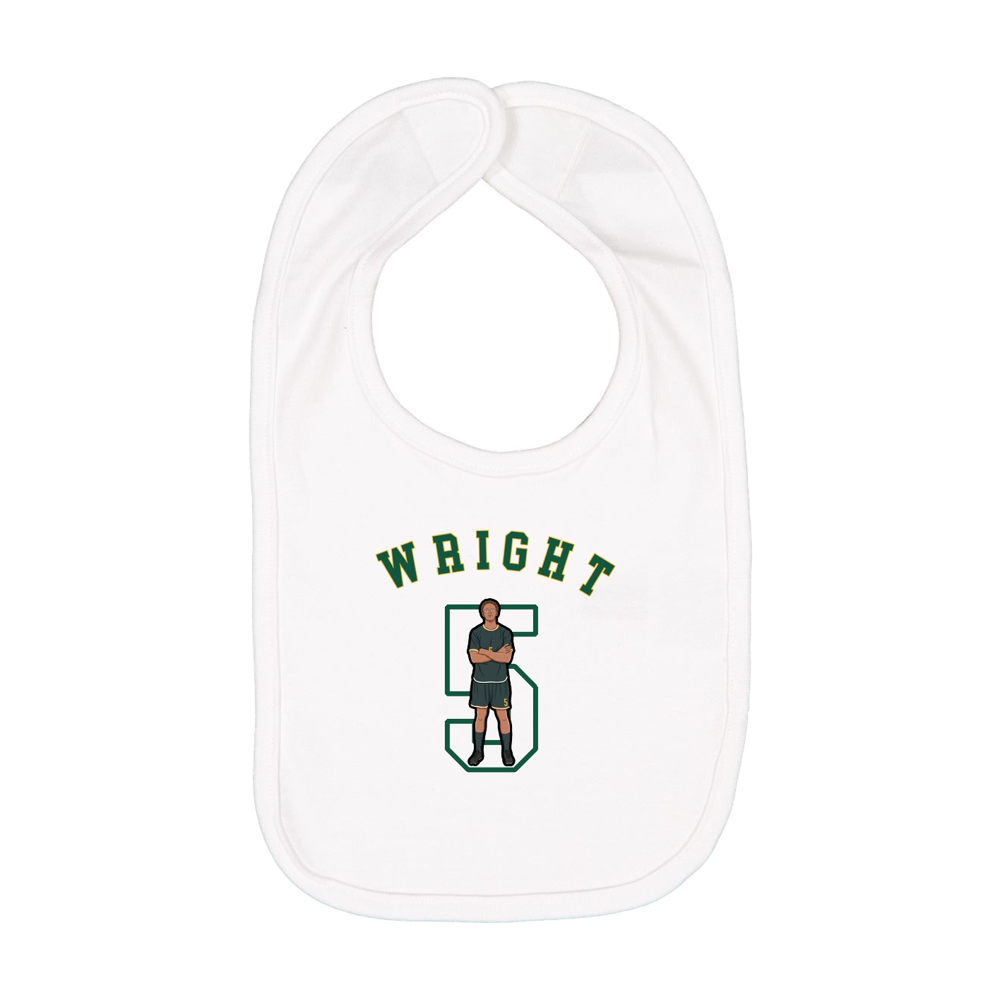 Infant Bib — Shirsey Arch in White