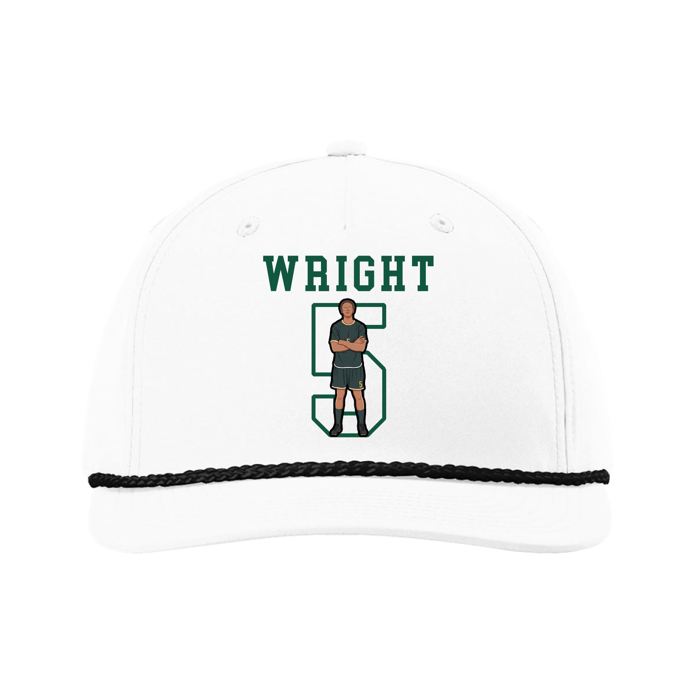 Five-Panel Classic Rope Cap — Shirsey in White