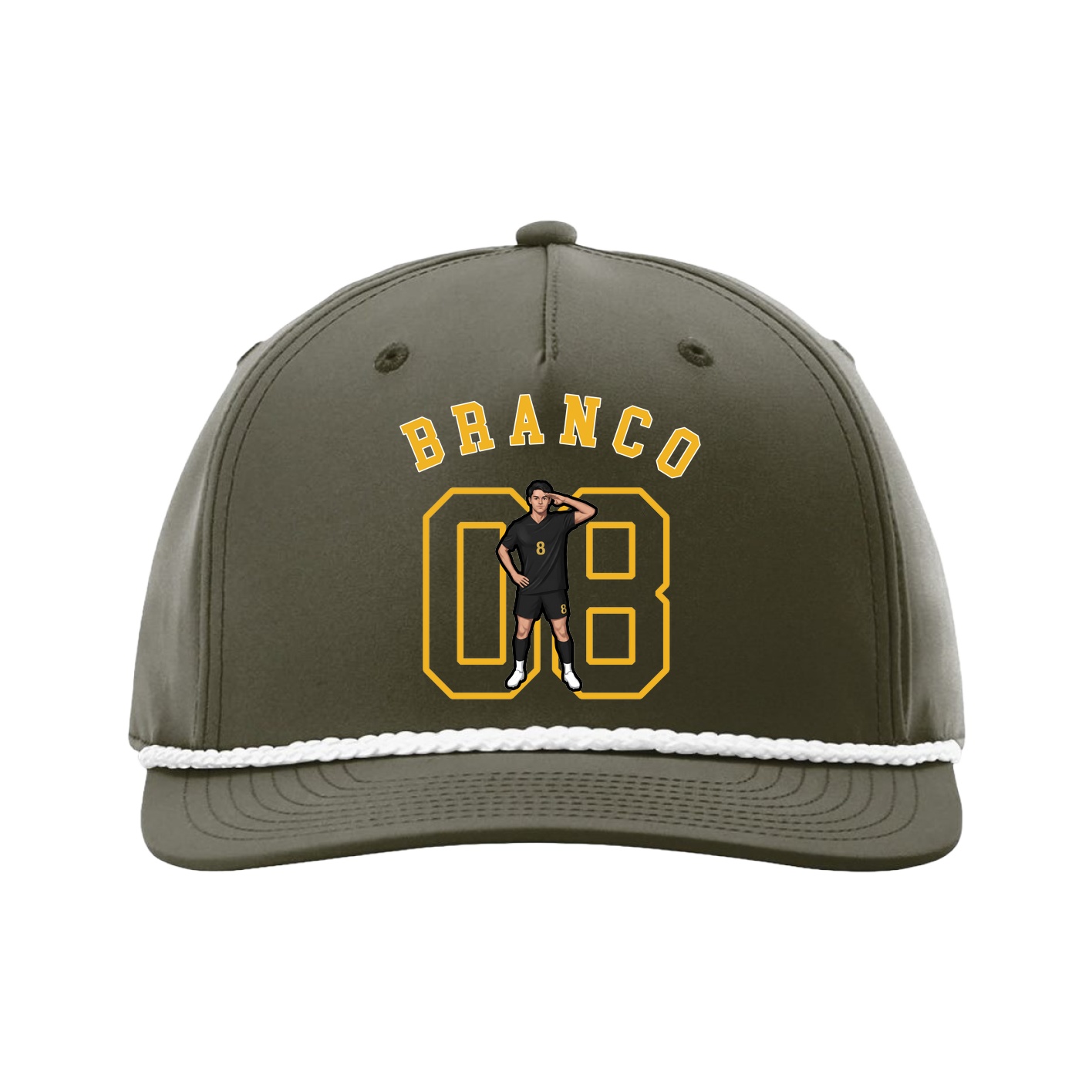 Five-Panel Classic Rope Cap — Shirsey Arch in Green