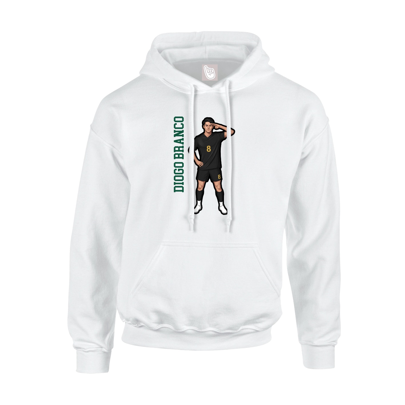 Hoodie — Name Vertical in White