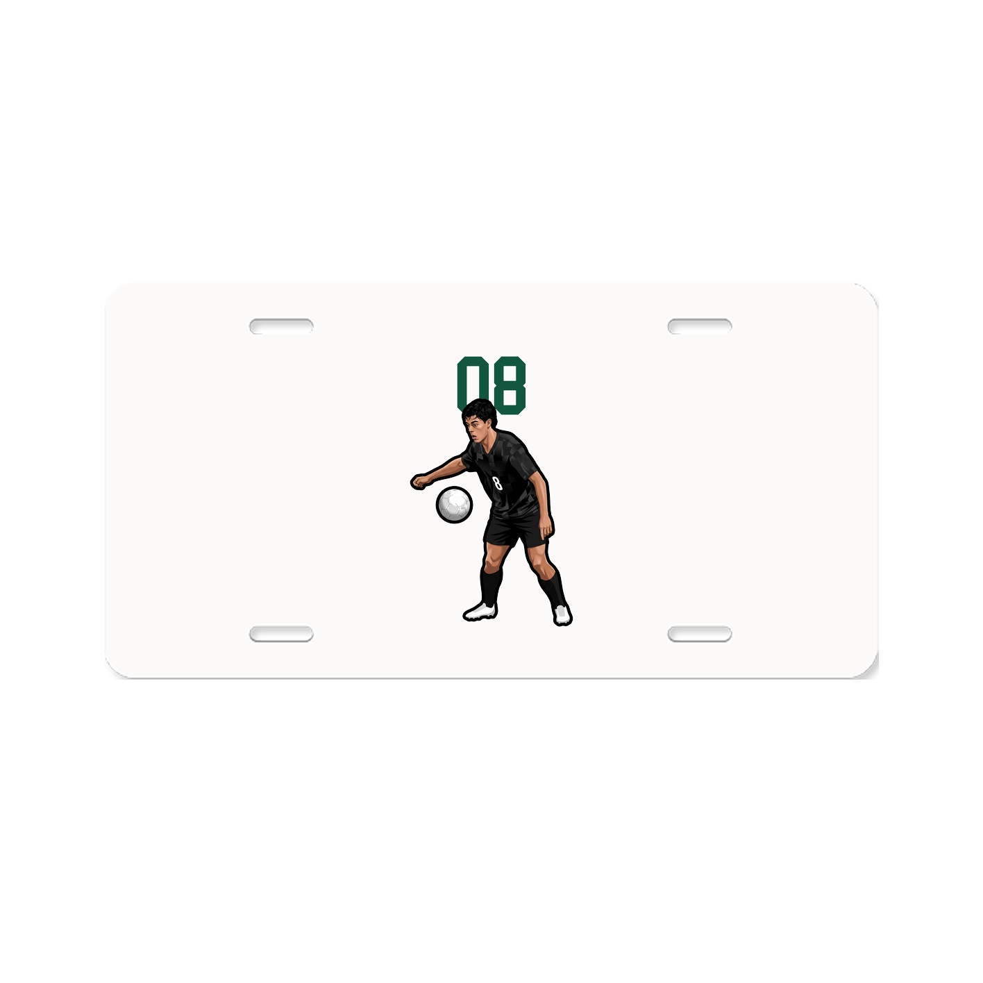 License Plate — Number Top in Classic