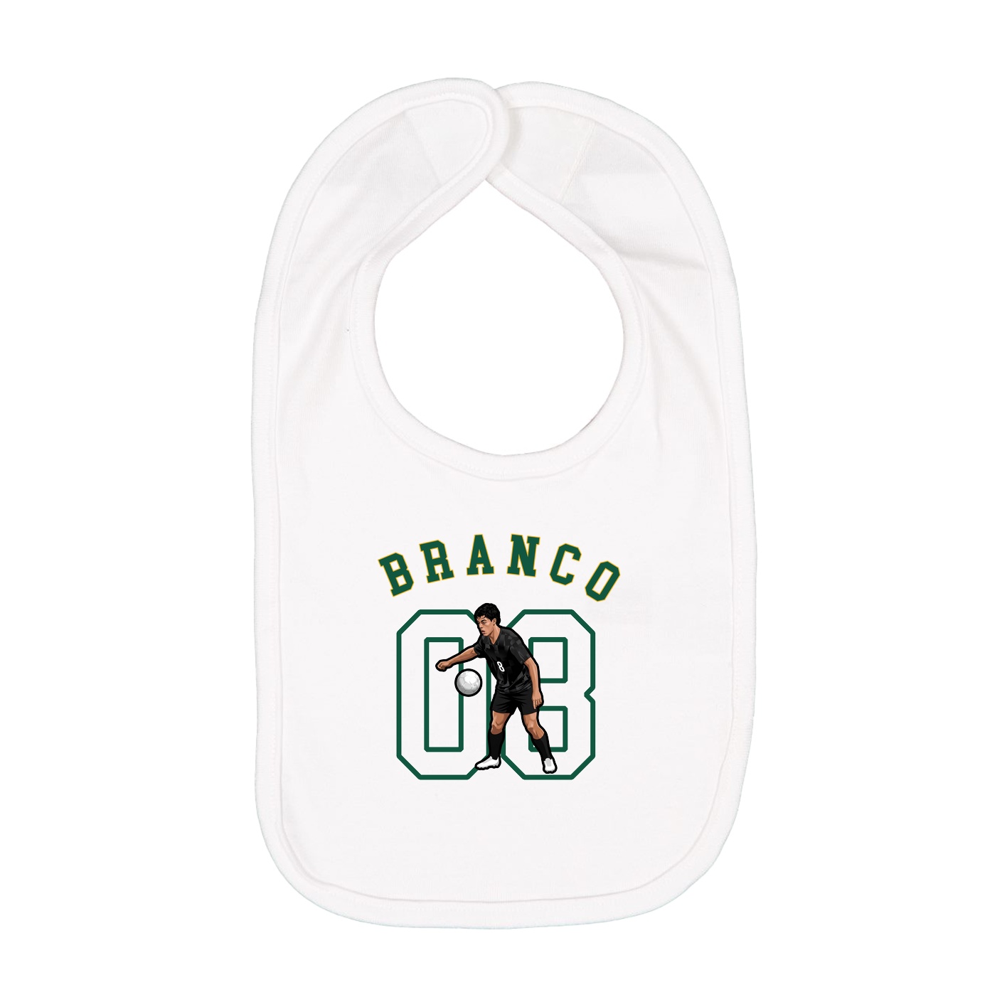 Infant Bib — Shirsey Arch in White