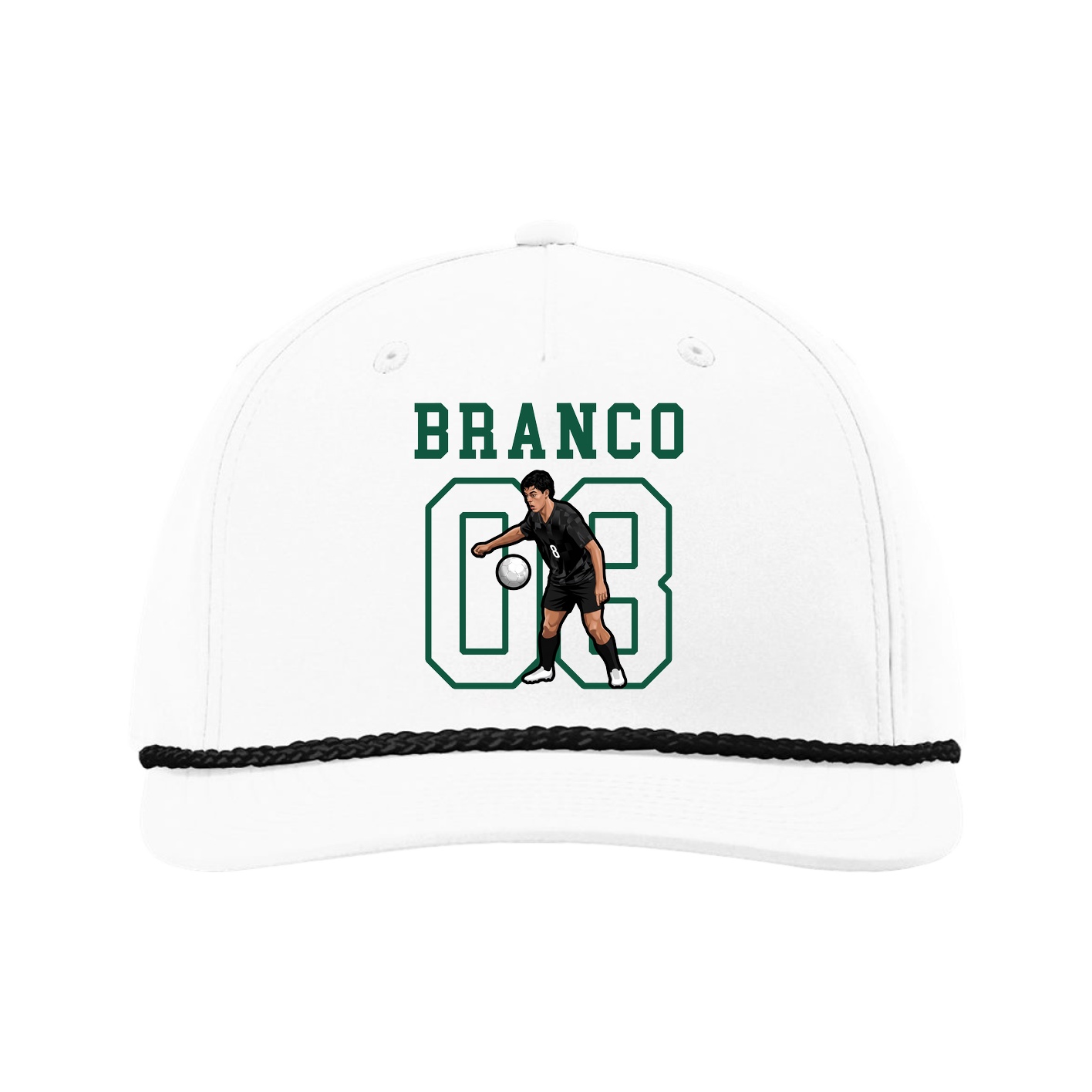 Five-Panel Classic Rope Cap — Shirsey in White