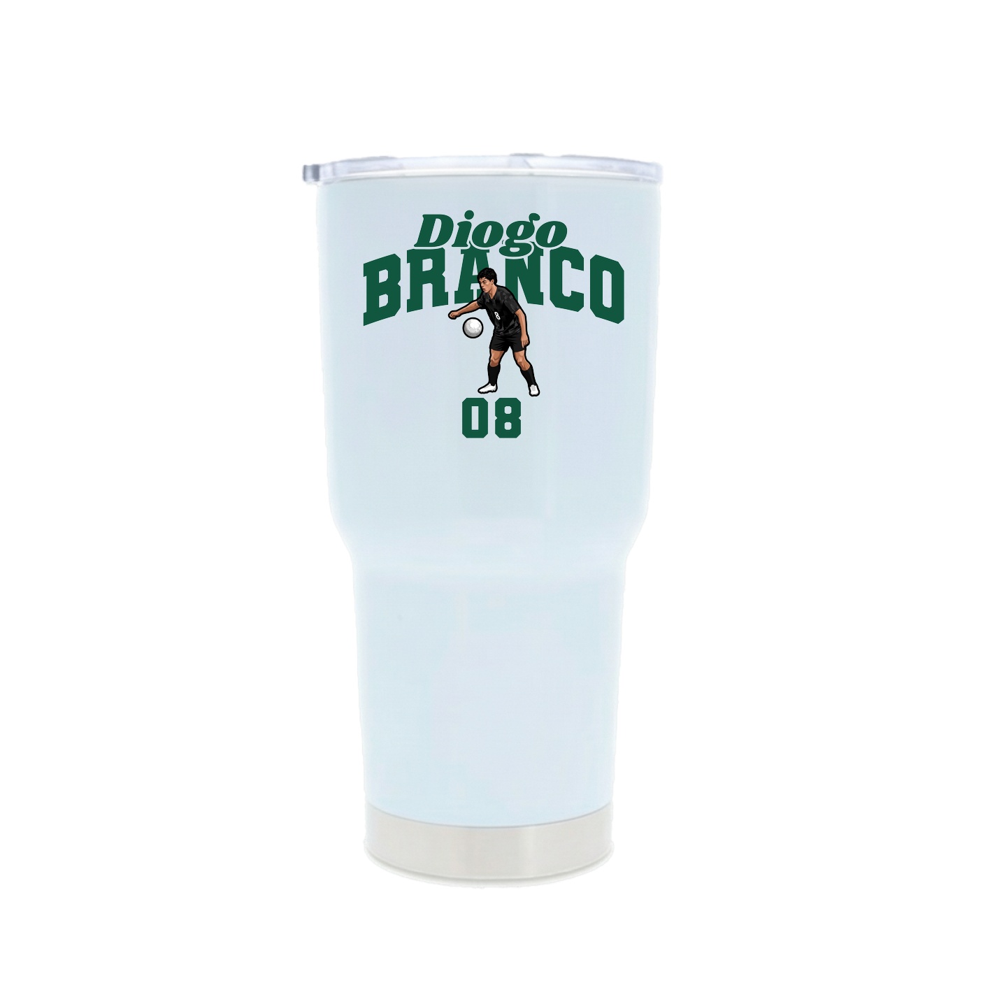 30oz Stainless Steel Tumbler — Signature Arch in White