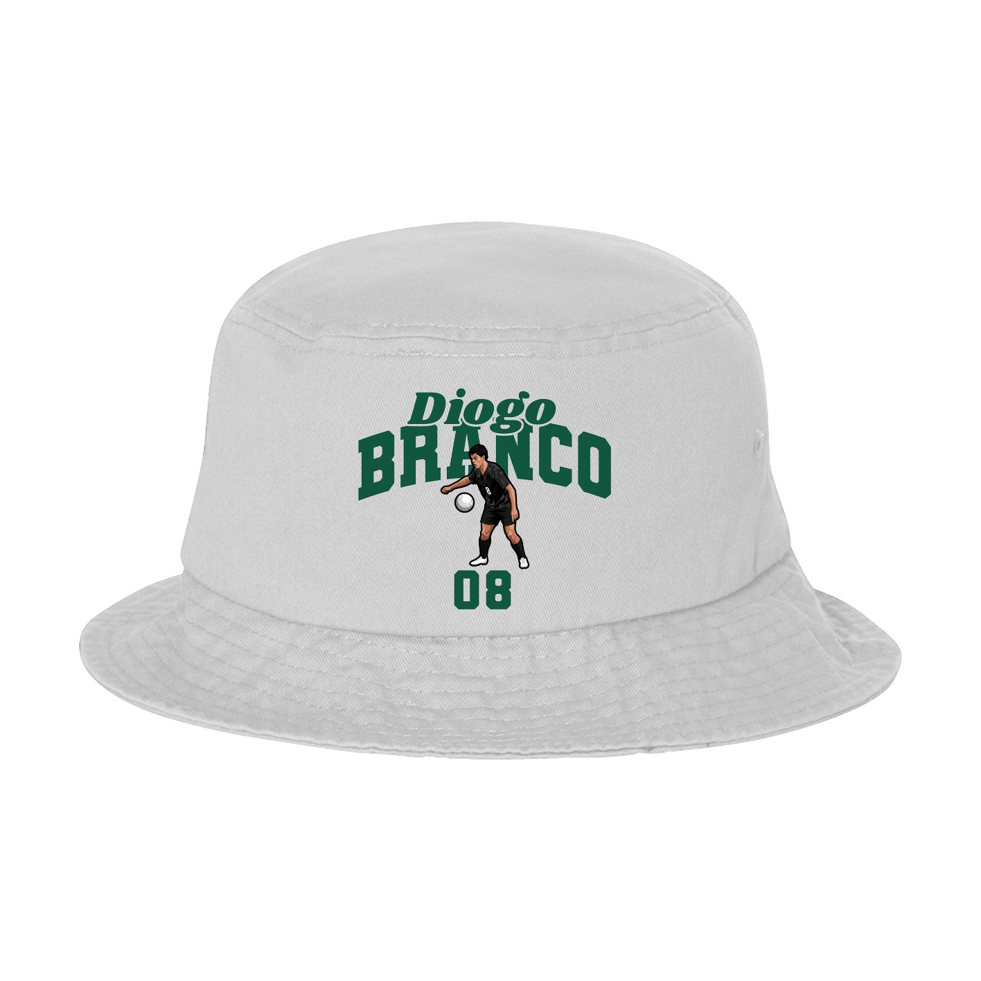 Bucket Cap — Signature Arch in White