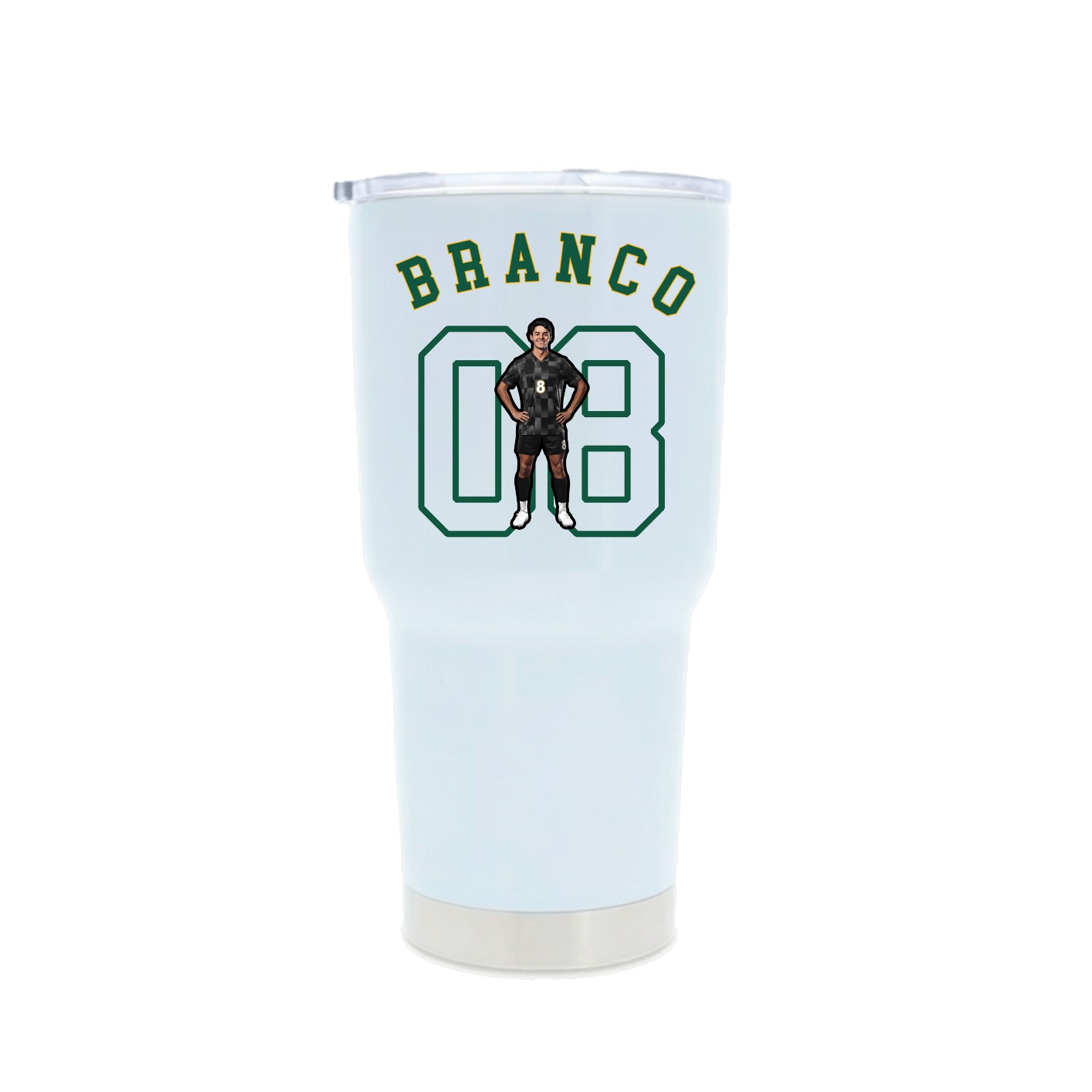 30oz Stainless Steel Tumbler — Shirsey Arch in White