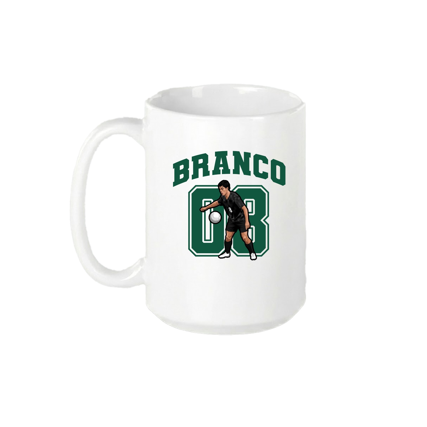 15oz Coffee Mug — Number in White