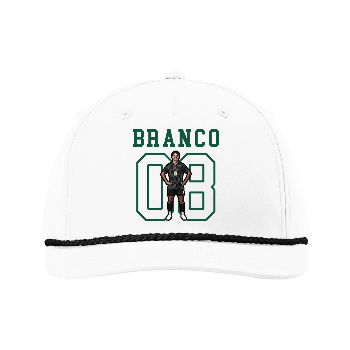 Five-Panel Classic Rope Cap — Shirsey in White