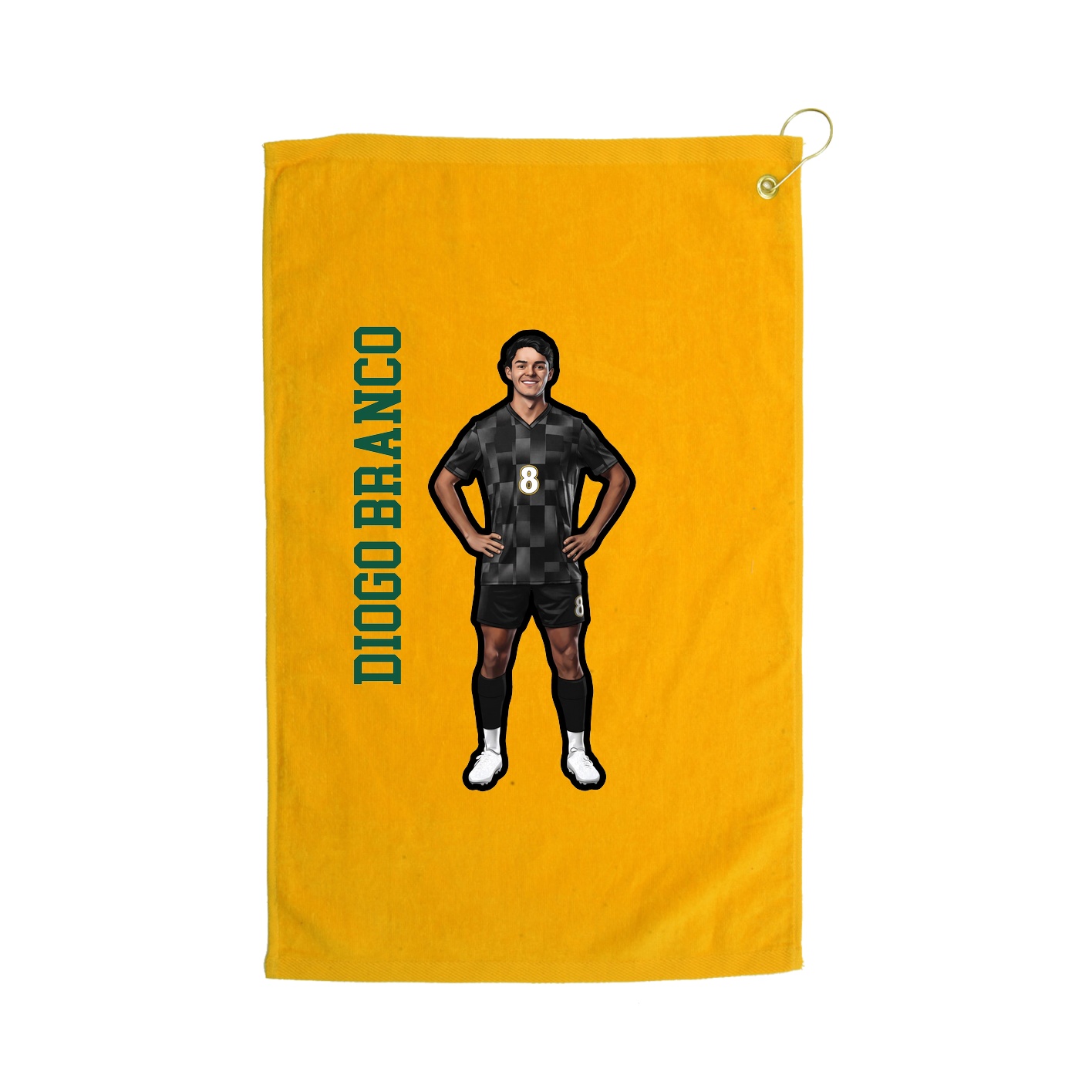 Golf Towel — Name Vertical in Gold