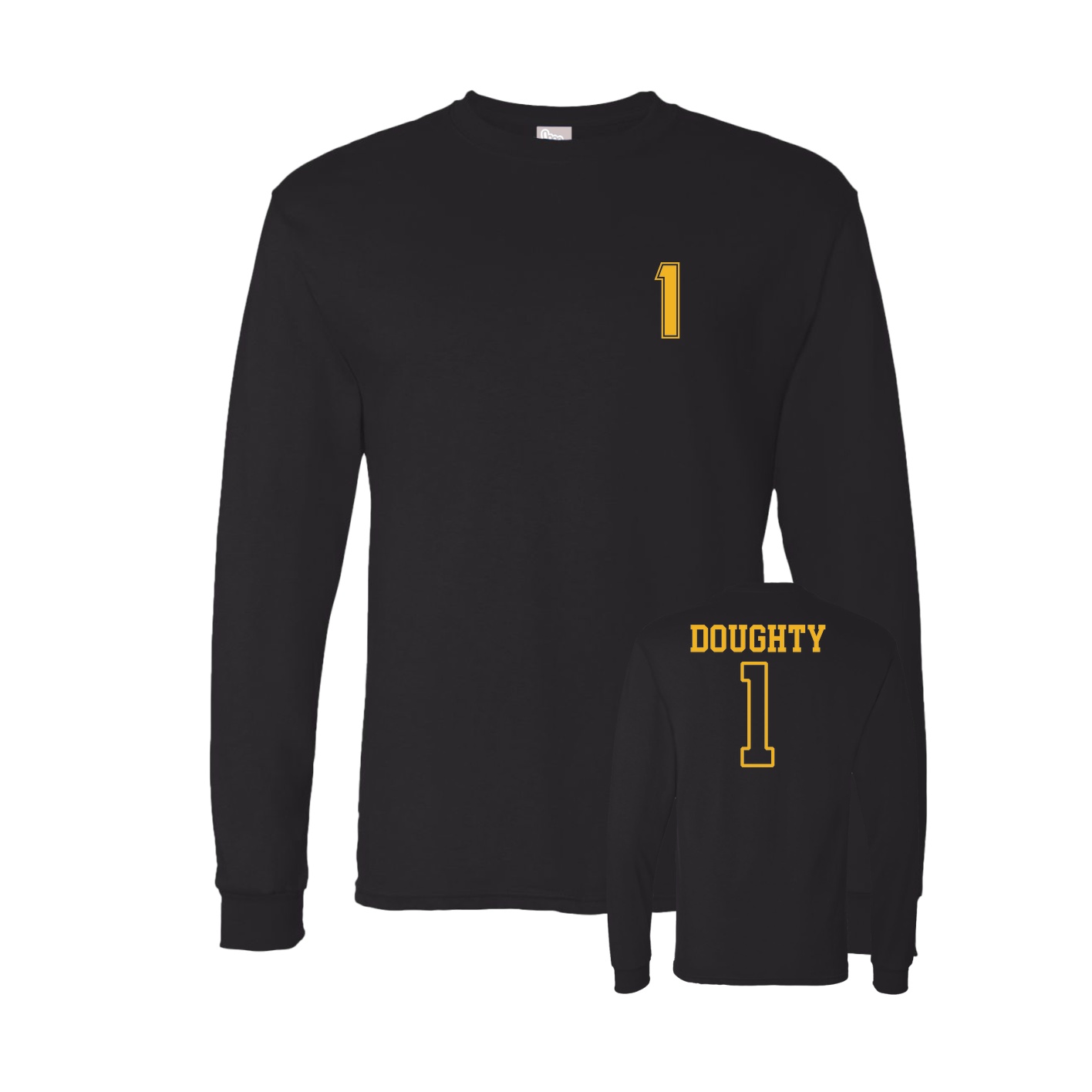 Long Sleeve Tee — Chest Back in Black