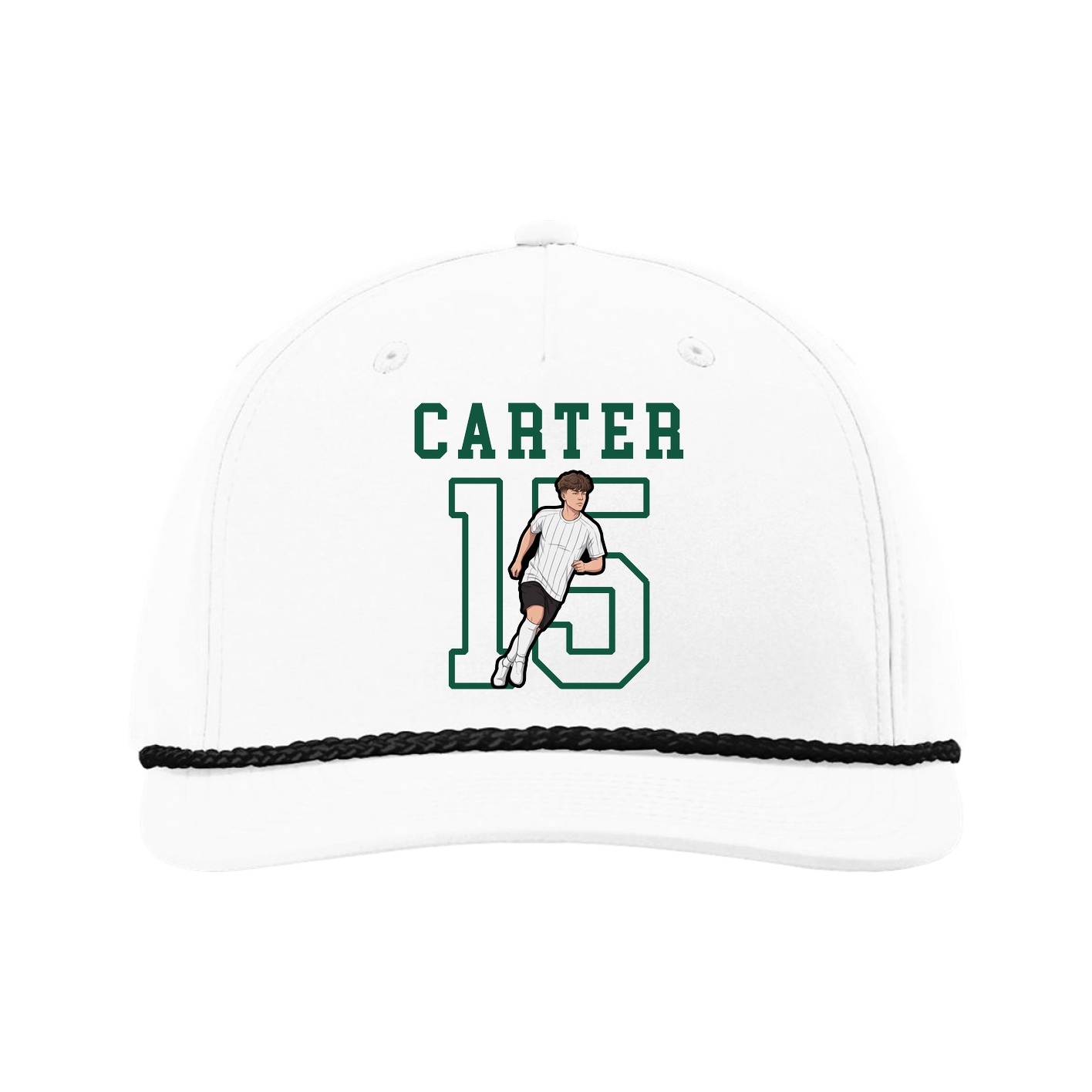 Five-Panel Classic Rope Cap — Shirsey in White