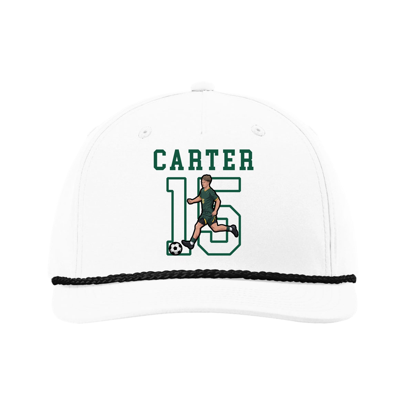Five-Panel Classic Rope Cap — Shirsey in White